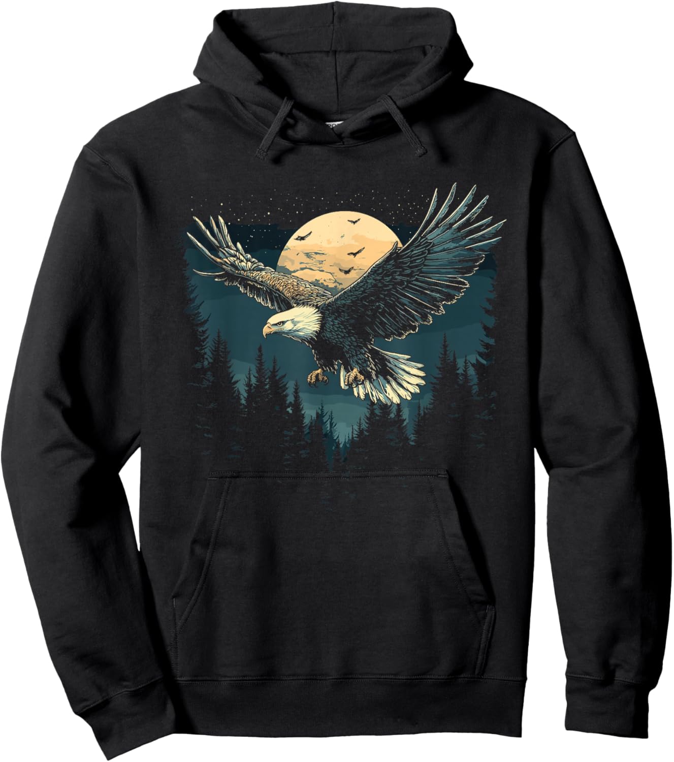 Bald Eagle & Eagle, Animal, Forest & Nature, Wildlife Hoodie - Hoodie | Black