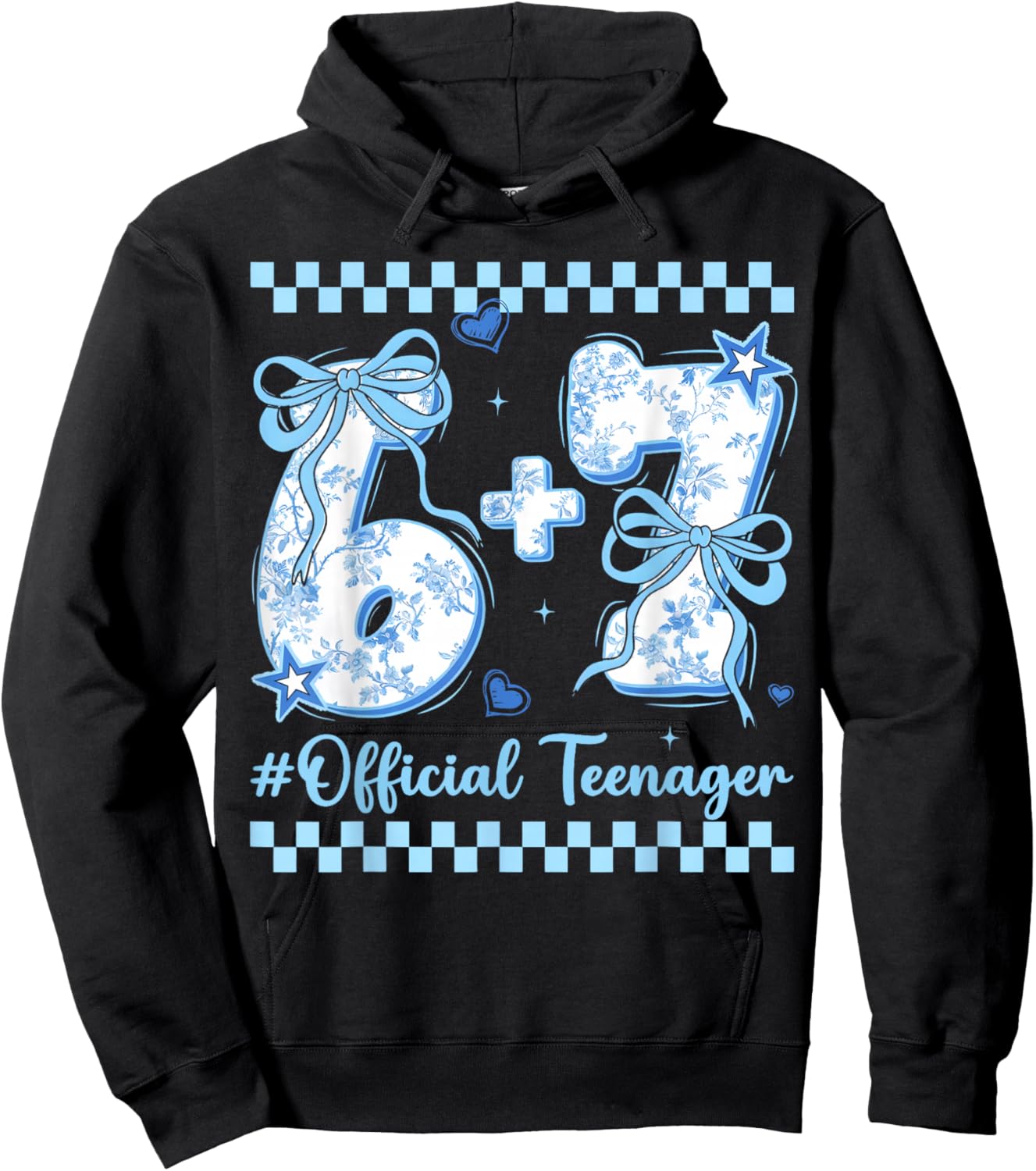 67 13 Year Old Teenager 13th Birthday Funny Coquette Girls Hoodie - Hoodie | Black