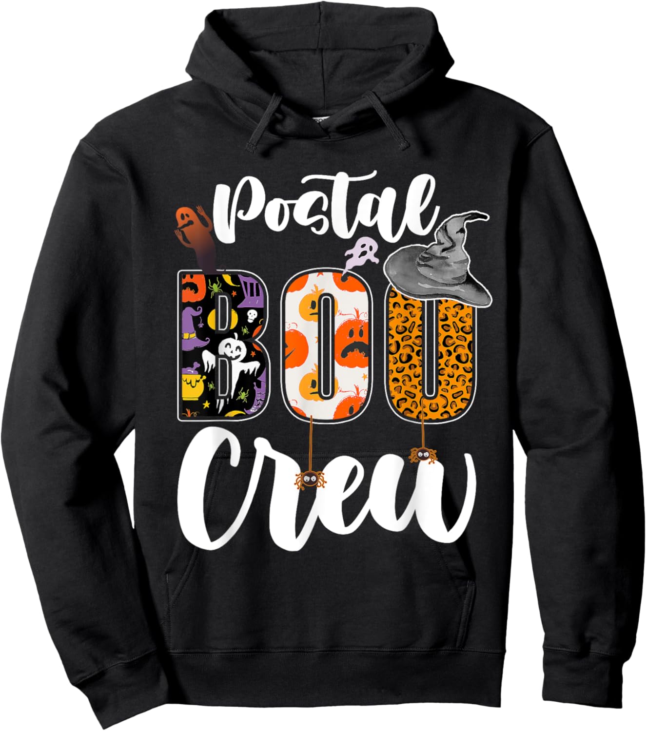 Postal Boo Crew Halloween Matching Mail Carrier Hoodie - Hoodie | Black