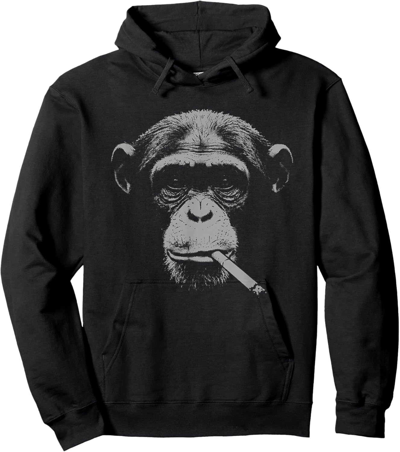 Smoking Meme Monkey Women Monkey Smoking Cigarette Hoodie - Hoodie | Black