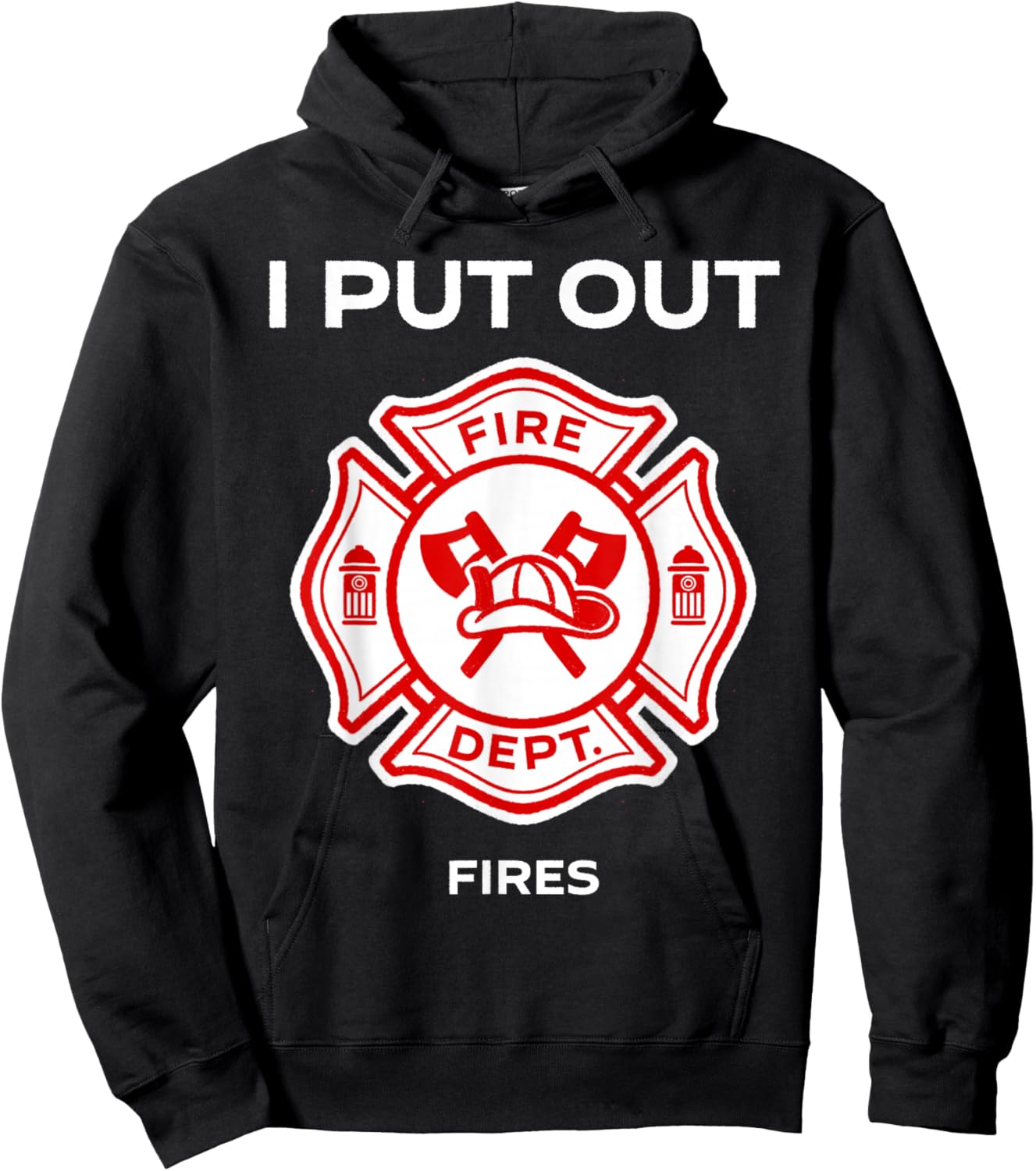 I Put Out Fires Firefighter Halloween Costume Firemen Men Hoodie - Hoodie | Black
