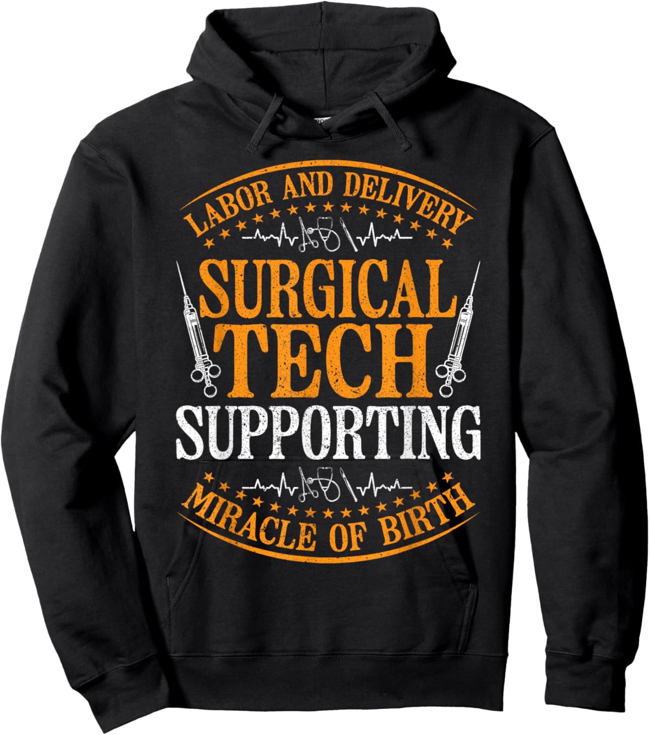 Laboratory and Delivery Surgical Tech Hoodie - Hoodie | Black