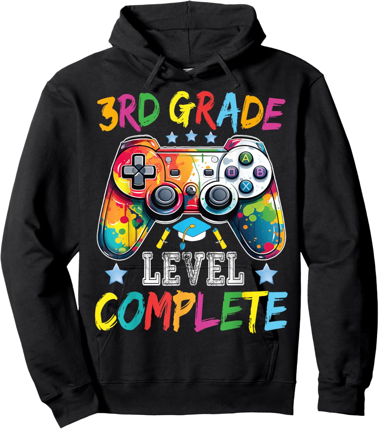 3rd Grade Level Complete Shirt Graduation Last Day Of School Hoodie - Hoodie | Black