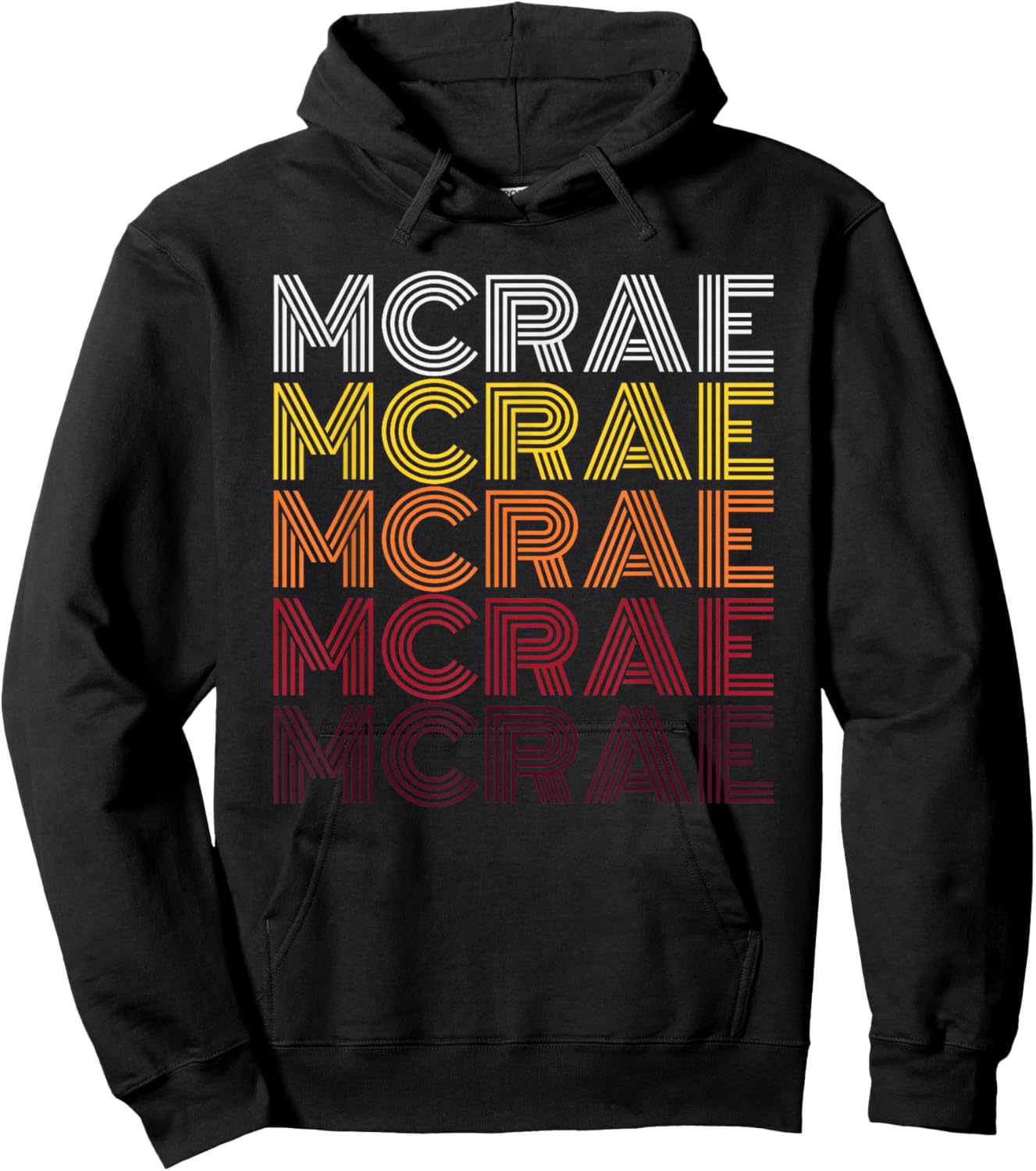 Retro Mcrae First Name Personalized Mcrae 70's Hoodie - Hoodie | Black