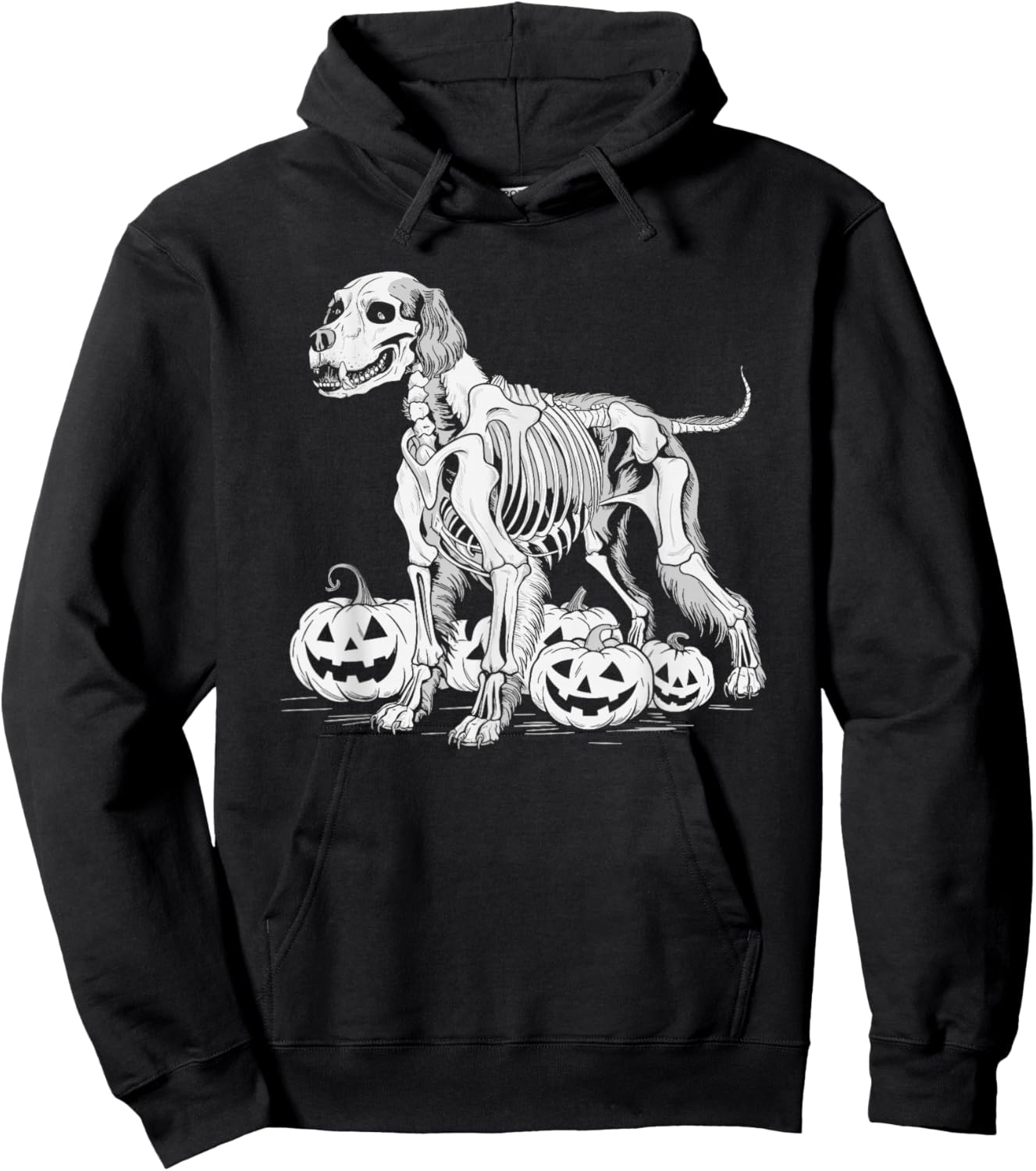 English Springer Spaniel Skeleton Birthday Halloween Kids Hoodie - Hoodie | Black