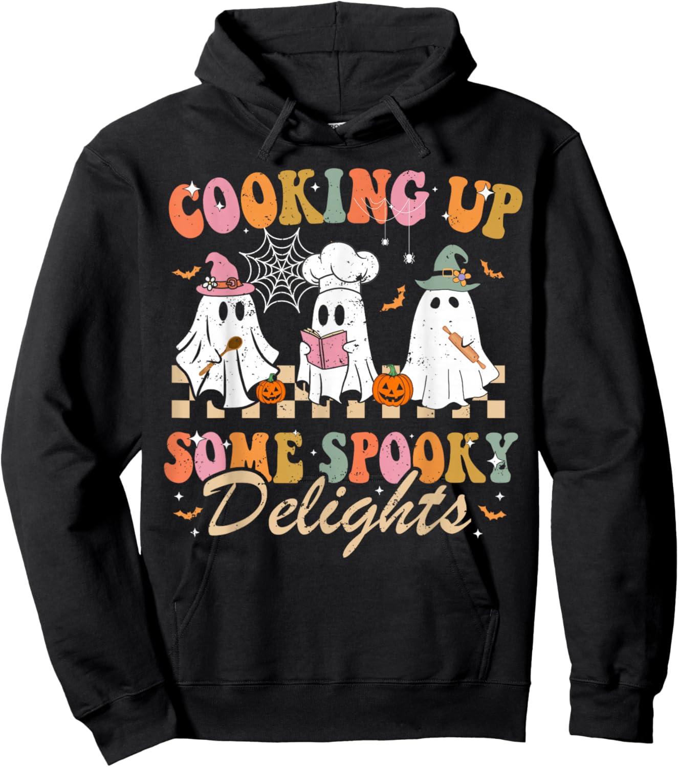 Funny Ghost Cooking For Cook and Kitchen Lovers Halloween Hoodie - Hoodie | Black