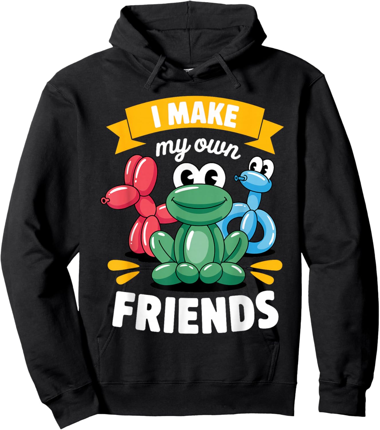Balloon Artist Art Women Modelling Balloon Twisting Hoodie - Hoodie | Black