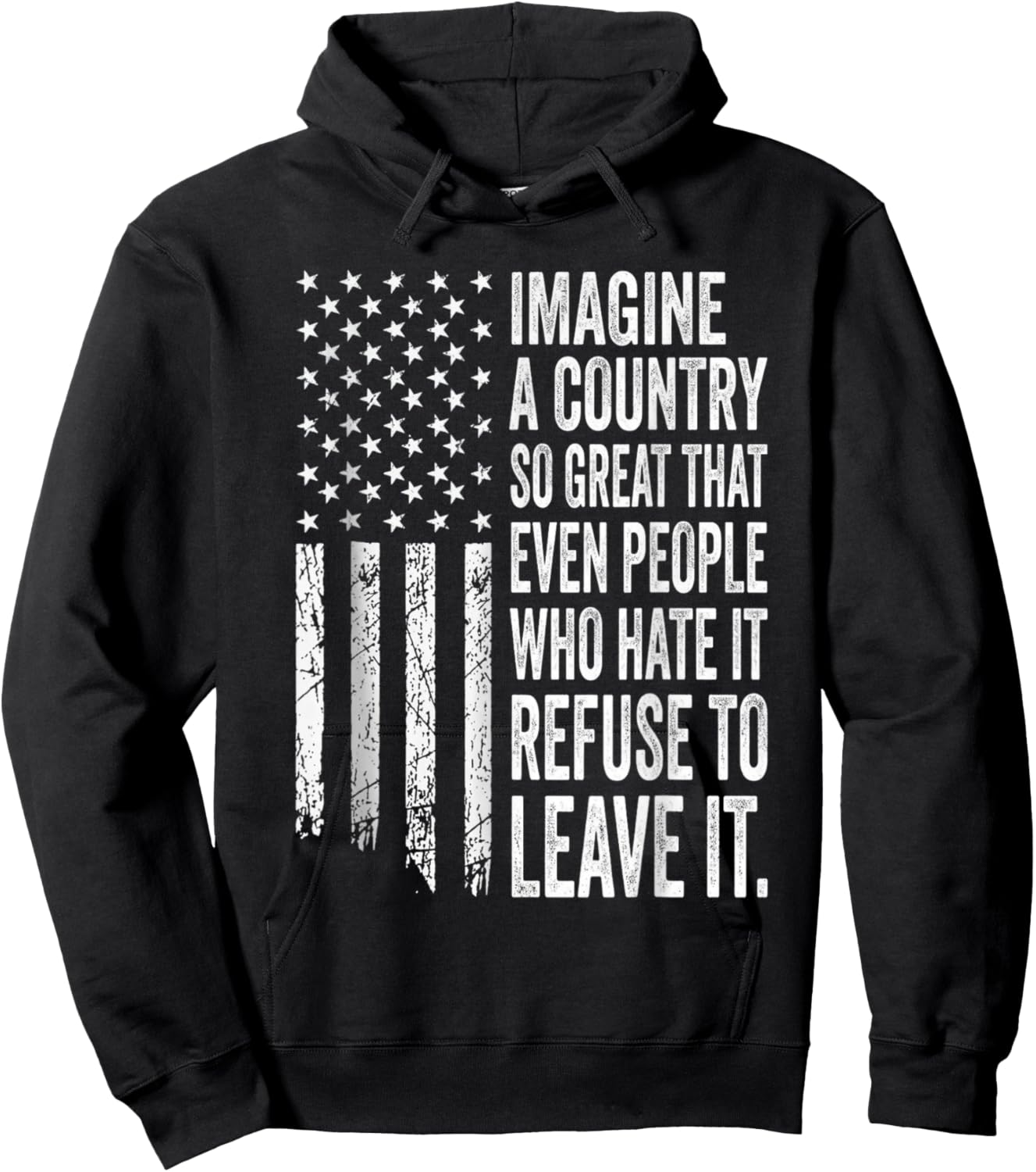America a Country so Great Even It's Haters Won't Leave USA Hoodie - Hoodie | Black