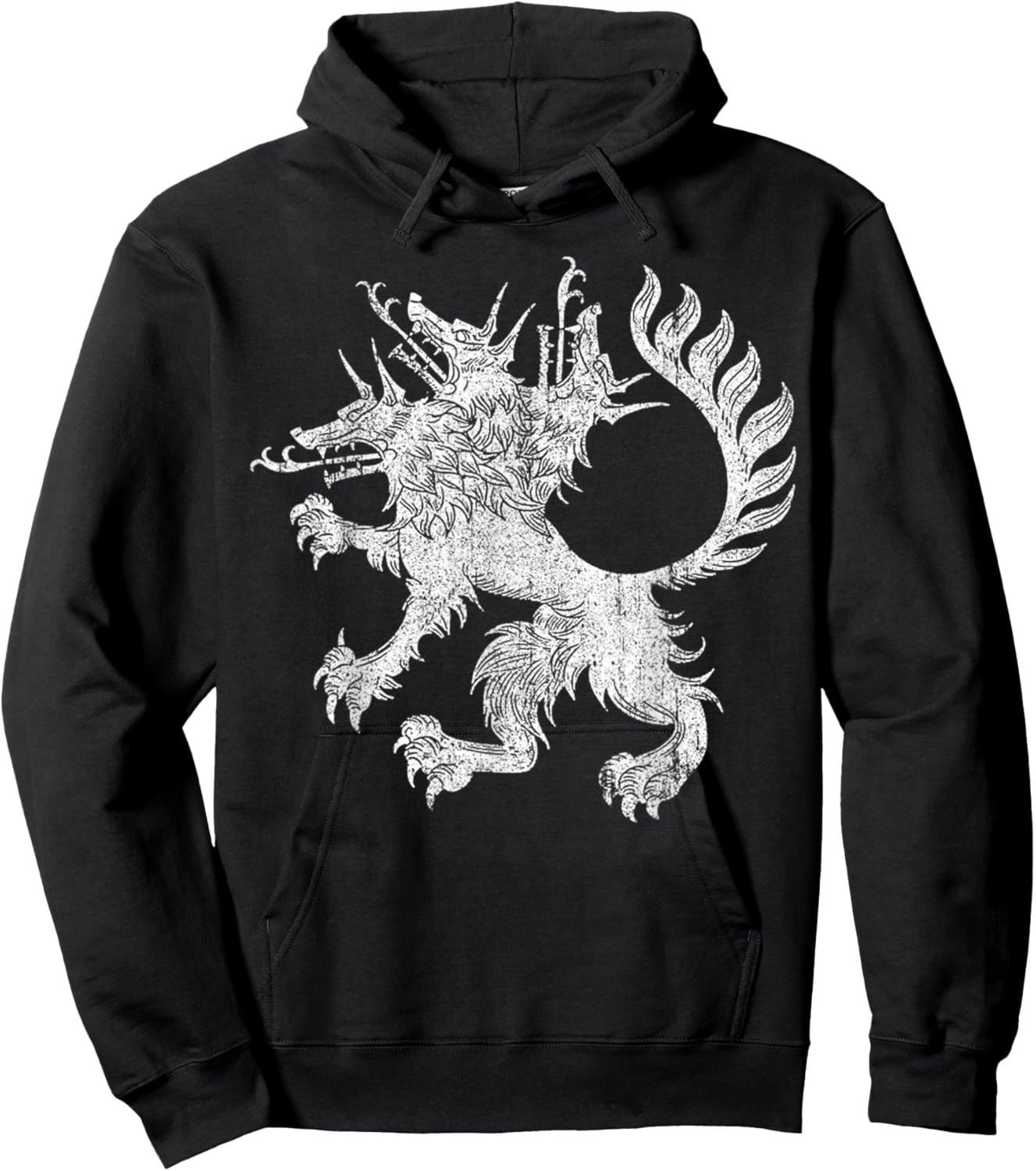 Adults, Black, Small, Short Sleeve, , Vintage Hoodie - Hoodie | Black