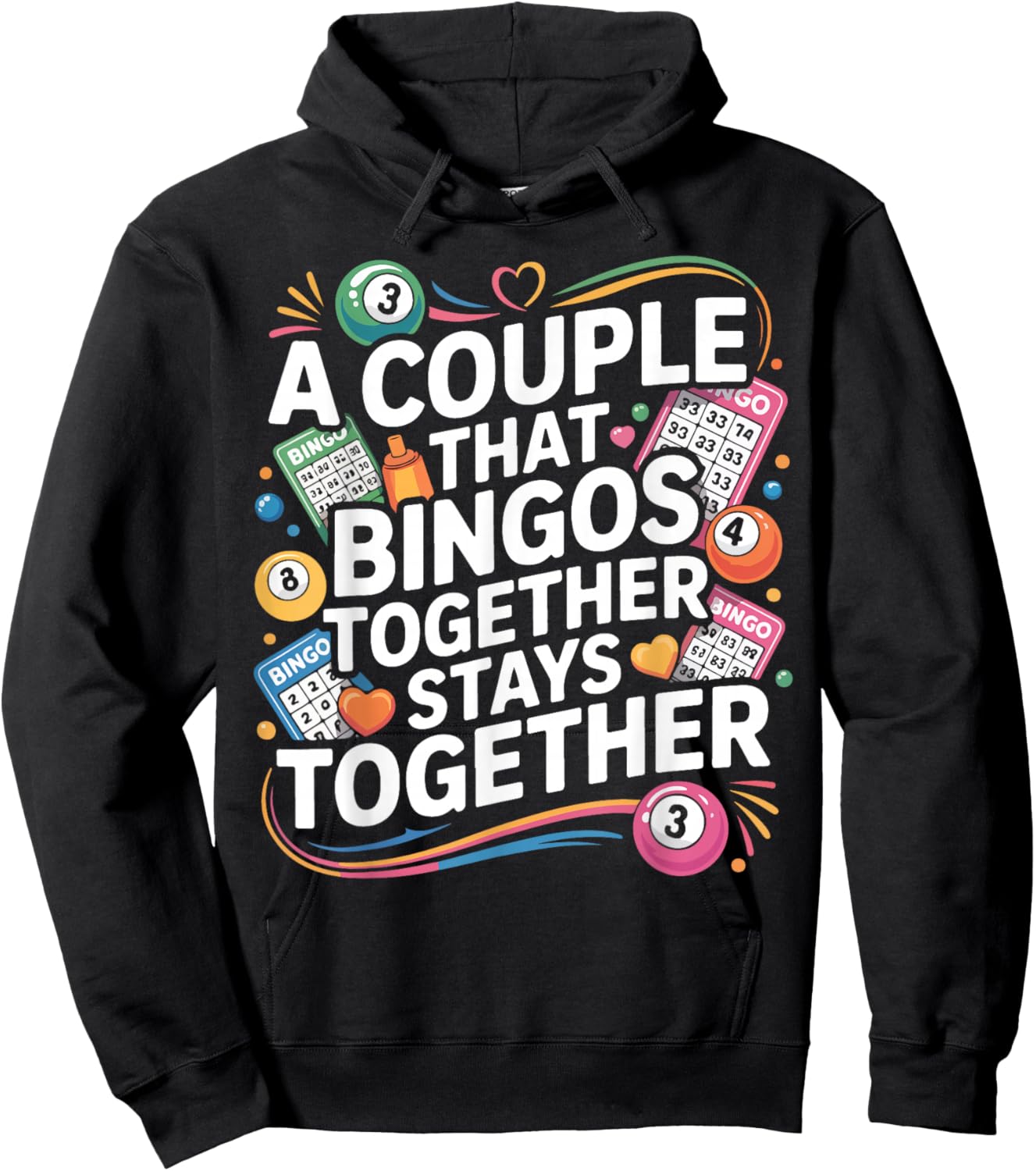 Bingo Player Couple Girlfriend Wedding Marriage A Couple Hoodie - Hoodie | Black