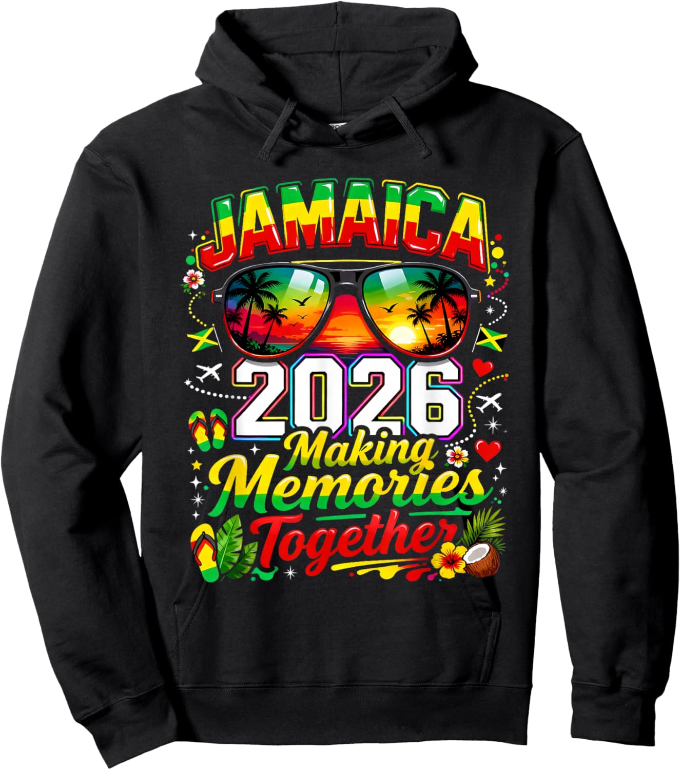 Jamaica 2026 Tropical Family Vacation Making Memories Hoodie - Hoodie | Black