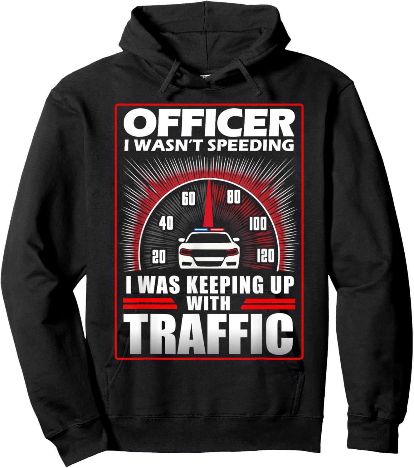 Officer Speeding Ticket For Car Enthusiasts & Mechanics Hoodie - Hoodie | Black
