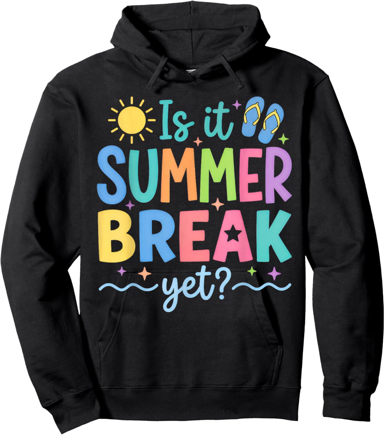 Funny Teacher Last Day School Summer Vacation Mood Humor Hoodie - Hoodie | Black