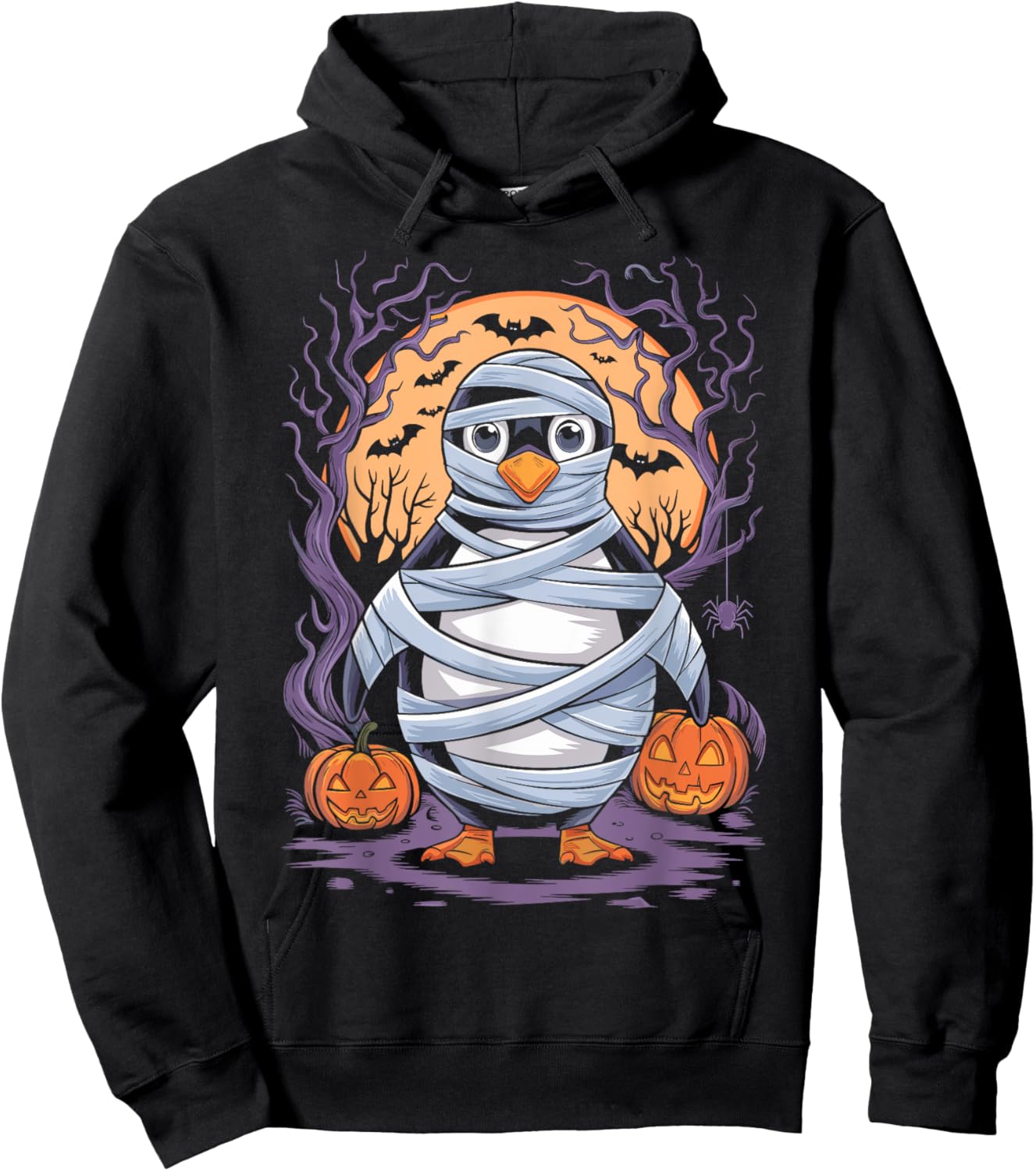 Funny Mummy Penguin Lovers Spooky Halloween Costume Hoodie - Hoodie | Black