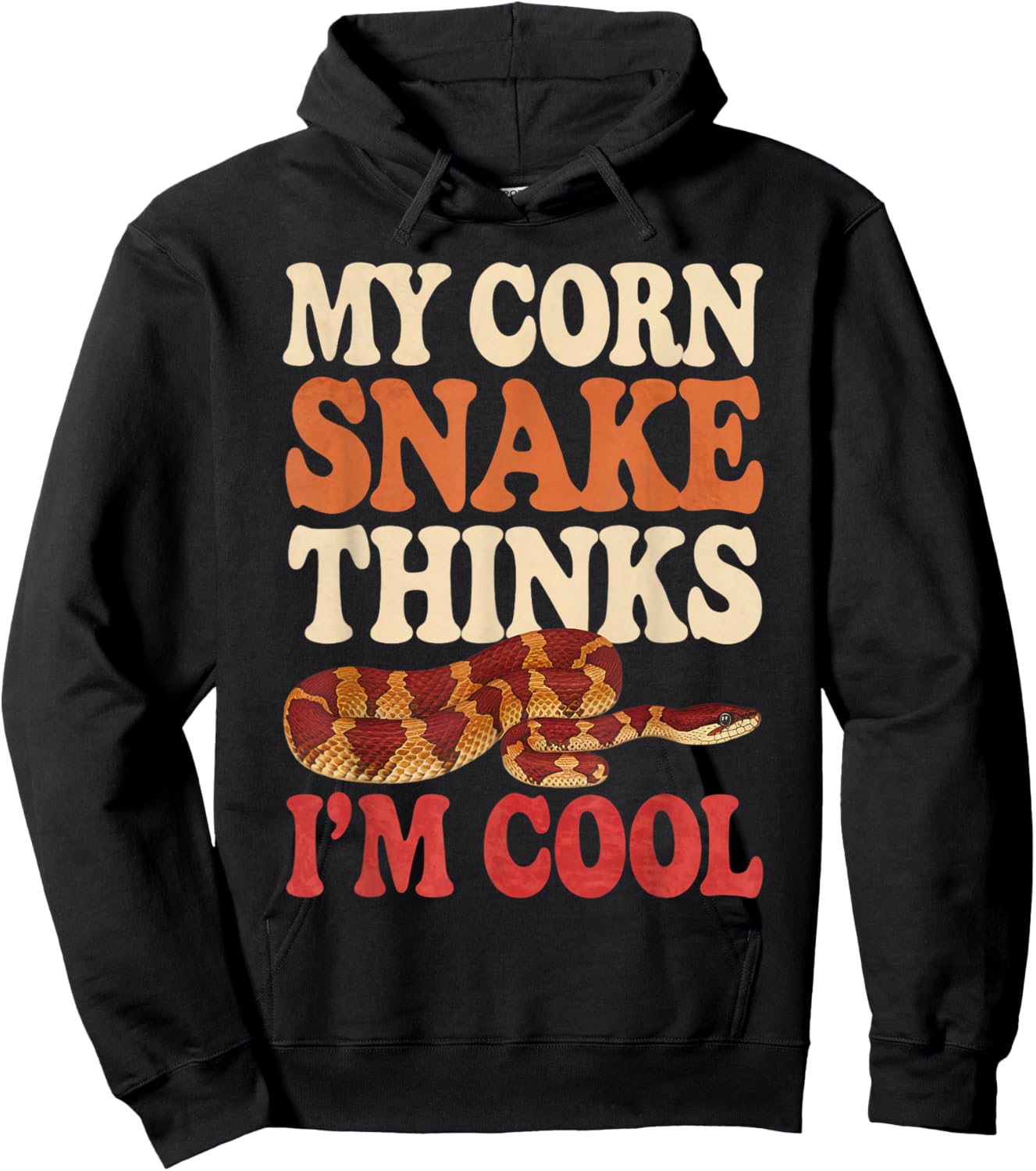 Corn Snake Thinks I'm Cool Corn Snake Hoodie - Hoodie | Black