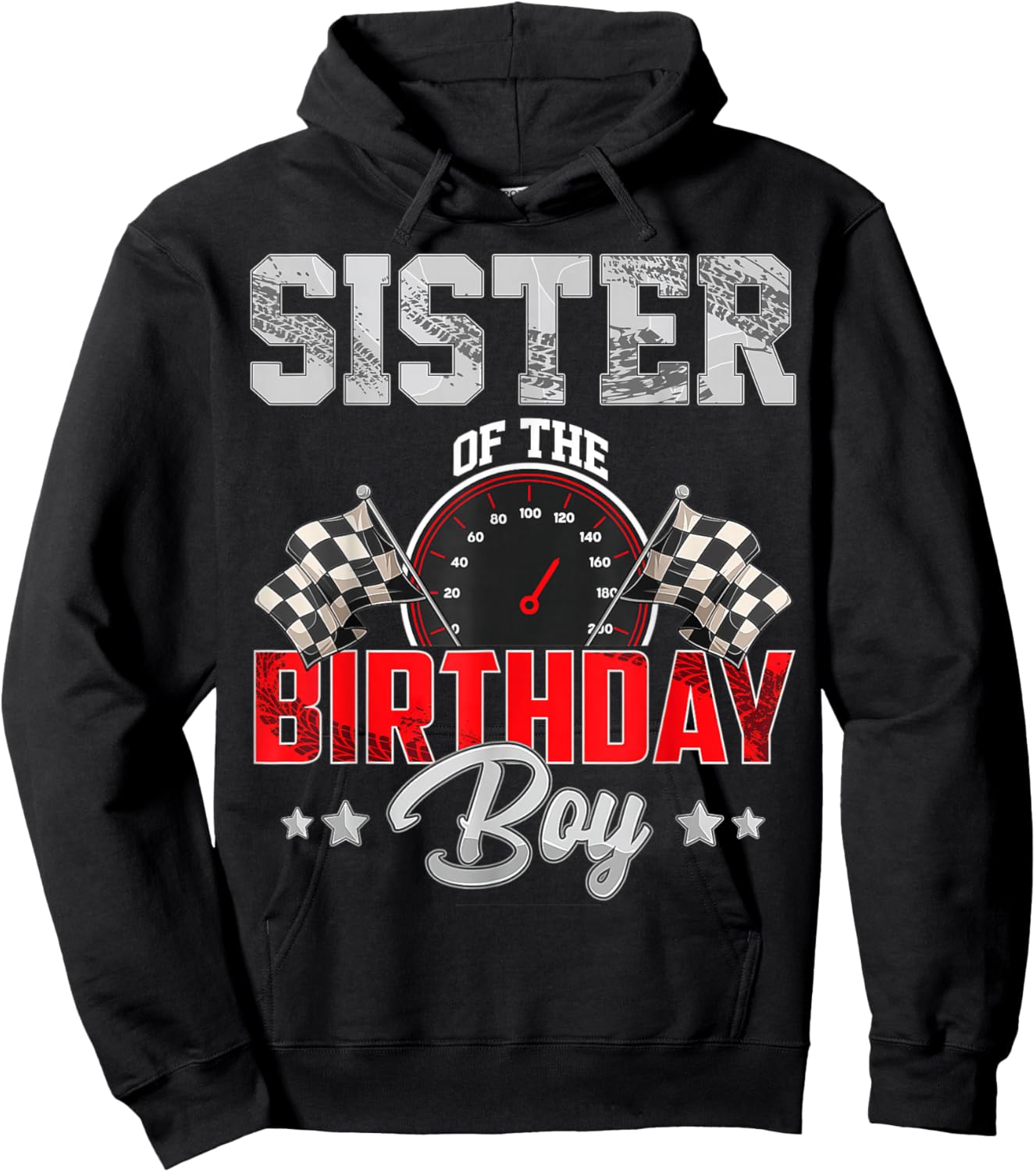 Sister Of The Birthday Boy Race Car Racing Car Driver Hoodie - Hoodie | Black