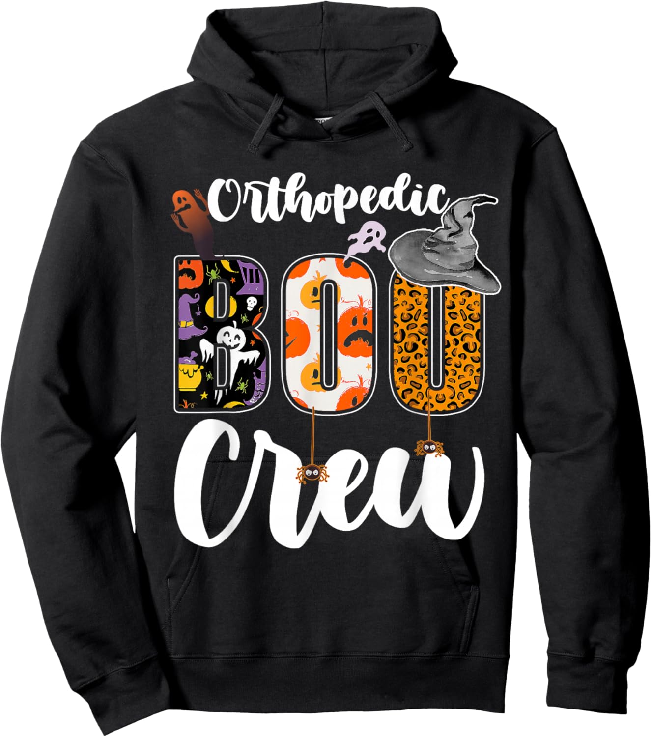 Orthopedic Boo Crew Halloween Match Ortho Nurse Hoodie - Hoodie | Black