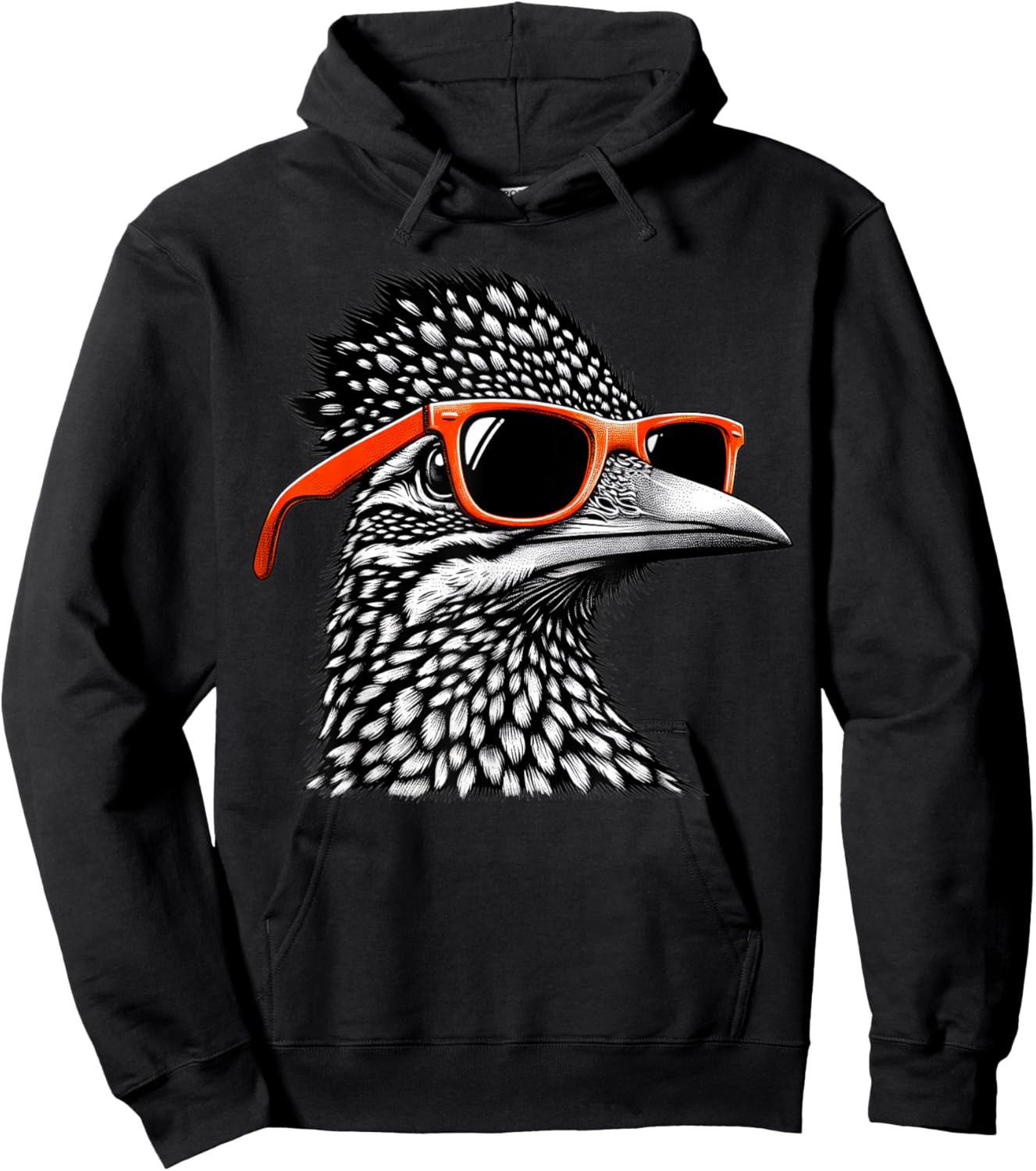 Cool Roadrunner Bird Wearing Sunglasses Graphic Art Hoodie - Hoodie | Black