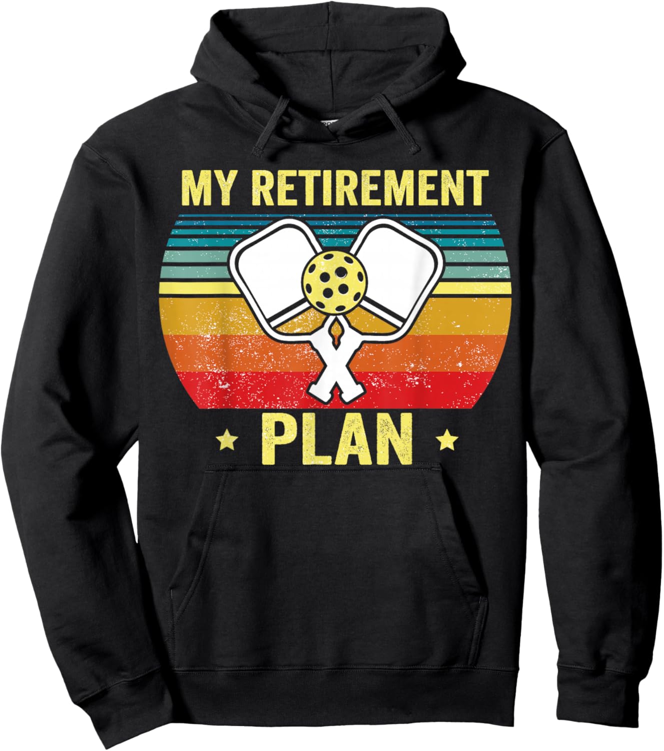 My Retirement Plan Funny Pickleball, Retired Dad Hoodie - Hoodie | Black