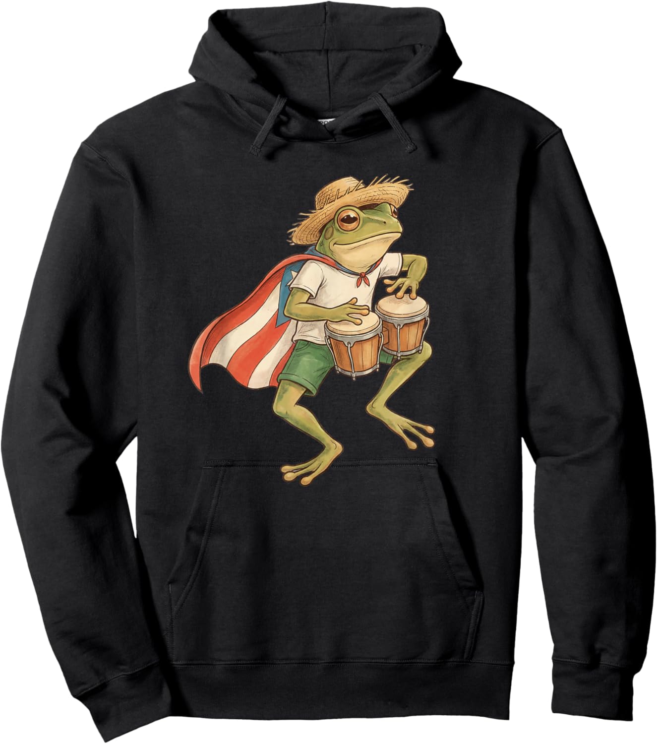Puerto Rico Coquí Frog Music Culture Souvenir Hoodie - Hoodie | Black