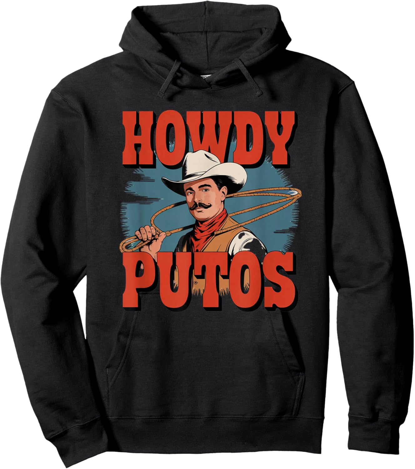 Howdy Putos Funny Retro Vintage Hoodie - Hoodie | Black