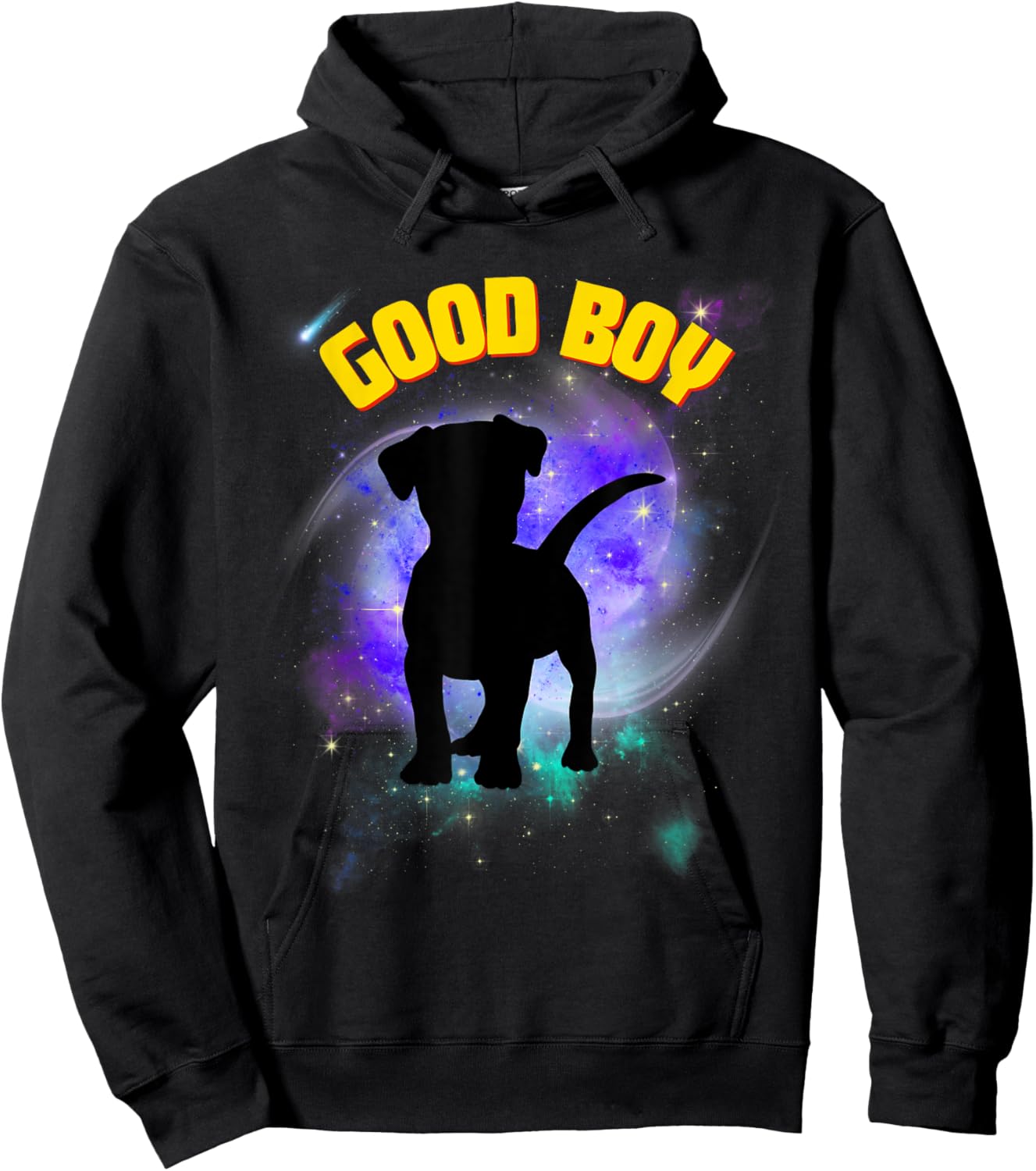 Good Boy – Cute Cosmic Puppy for Dog & Space Lovers Hoodie - Hoodie | Black