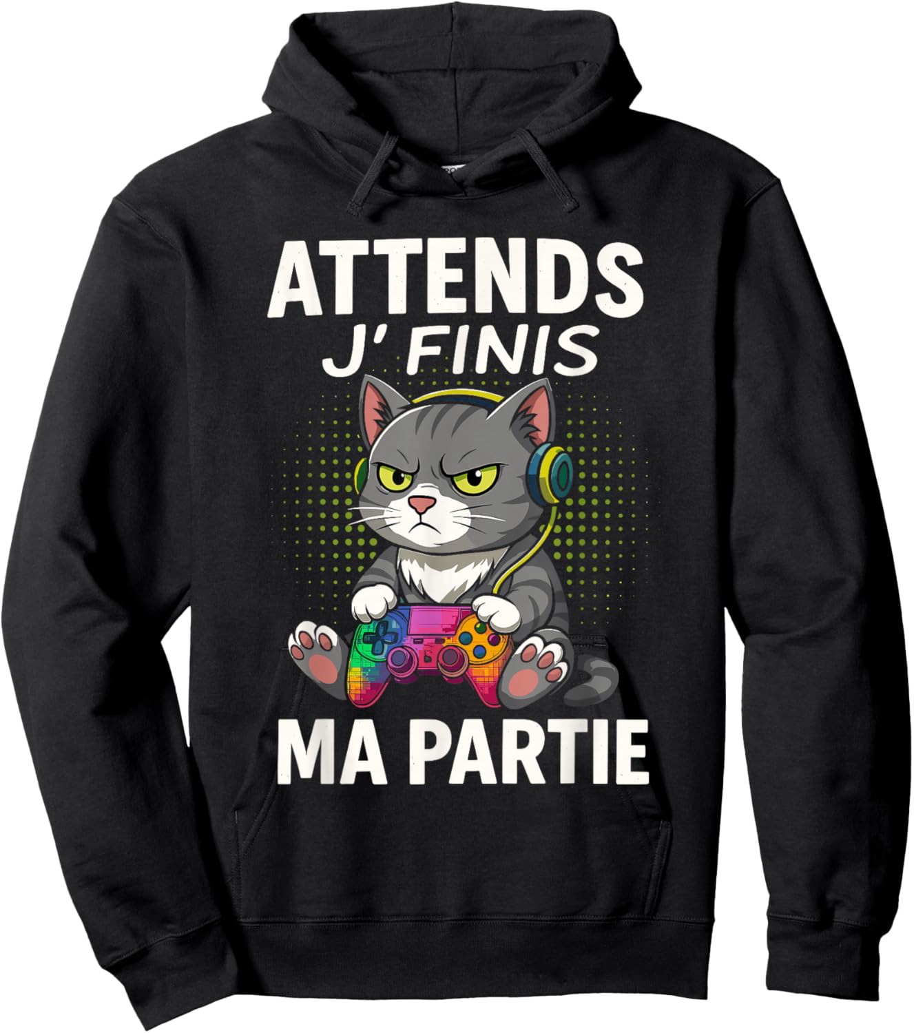 Wait I'm Finishing My Party Geek Video Games Chat Gamer Hoodie - Hoodie | Black