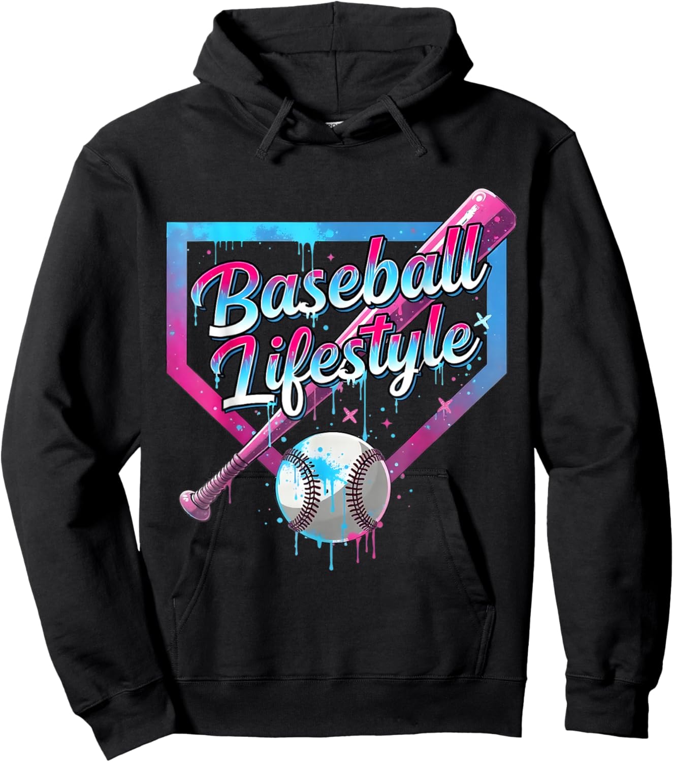 Drip Baseball Life Style Mascot Shirt Funny Boys Kids Hoodie - Hoodie | Black