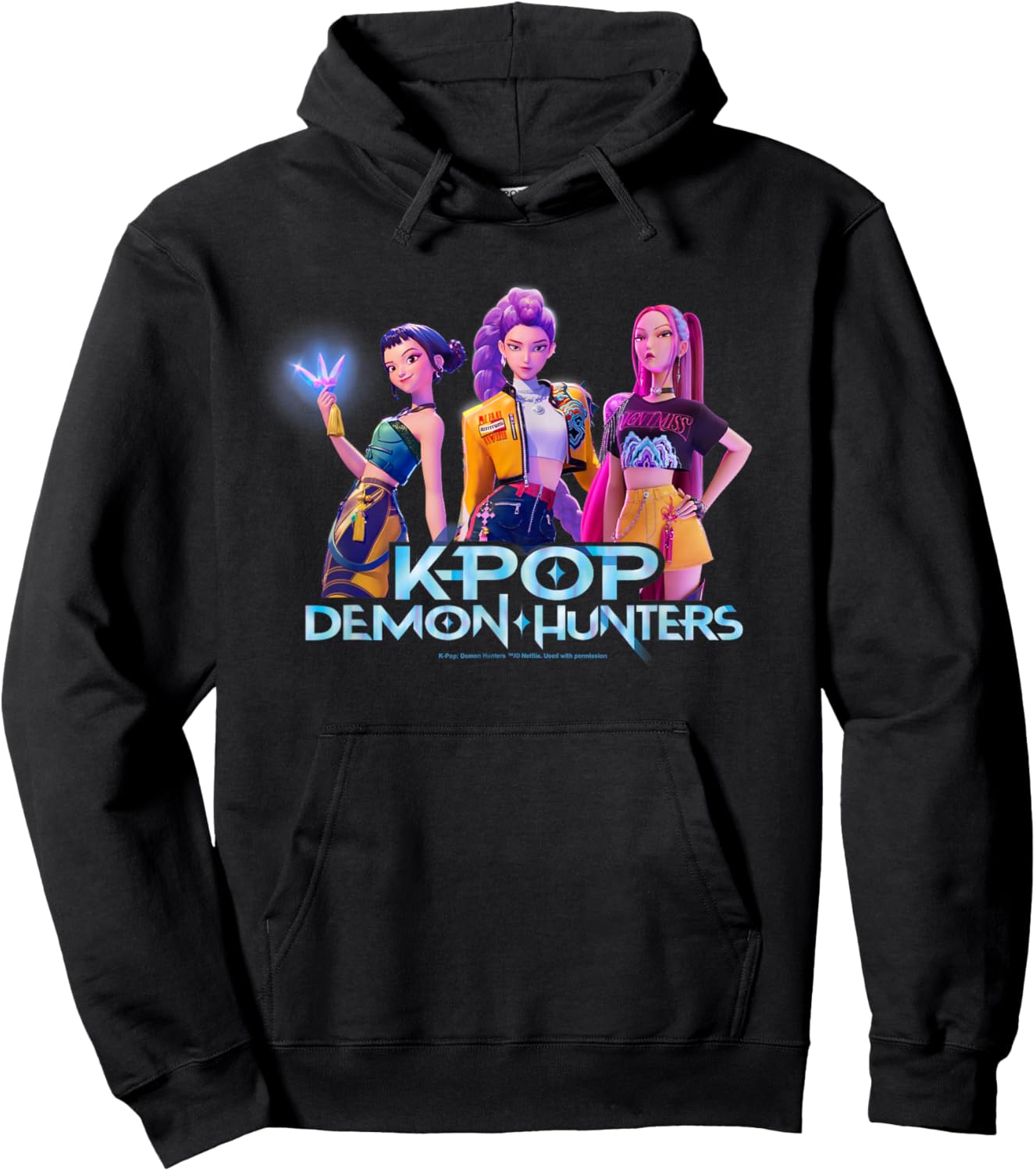 Kpop Demon Hunters Huntrix Group Officially Licensed Hoodie - Hoodie | Black