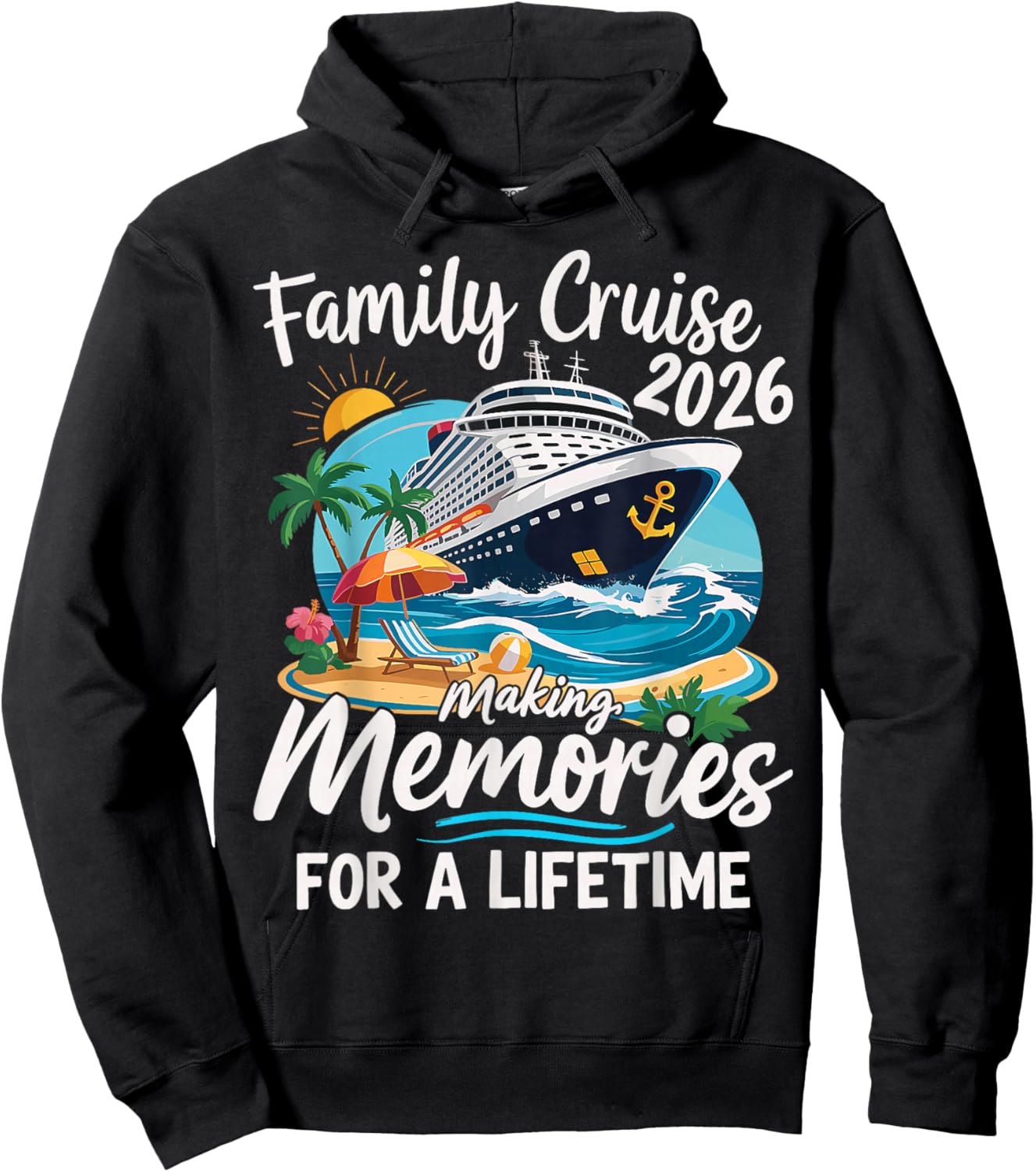 Family Cruise 2026 Family Matching Cruise Vacation Party Hoodie - Hoodie | Black
