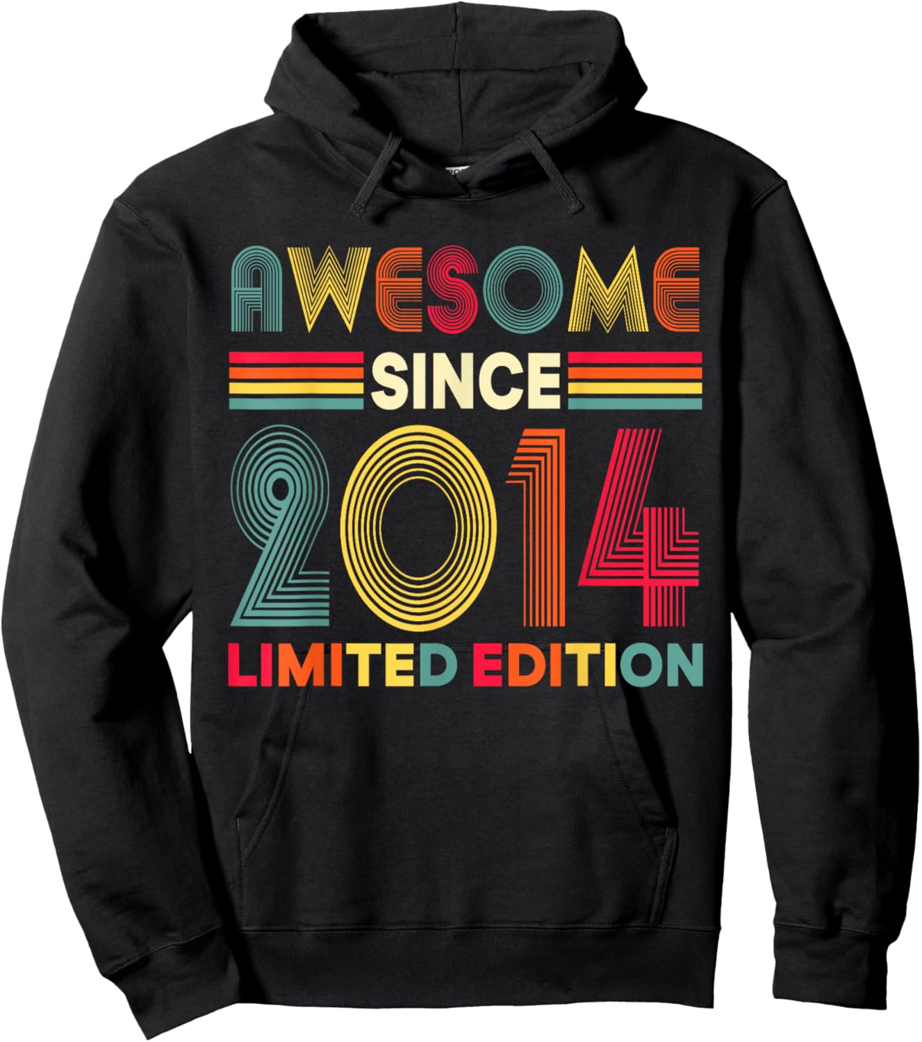 Awesome Since 2014 Limited Edition 12th Birthday Decorations Hoodie - Hoodie | Black