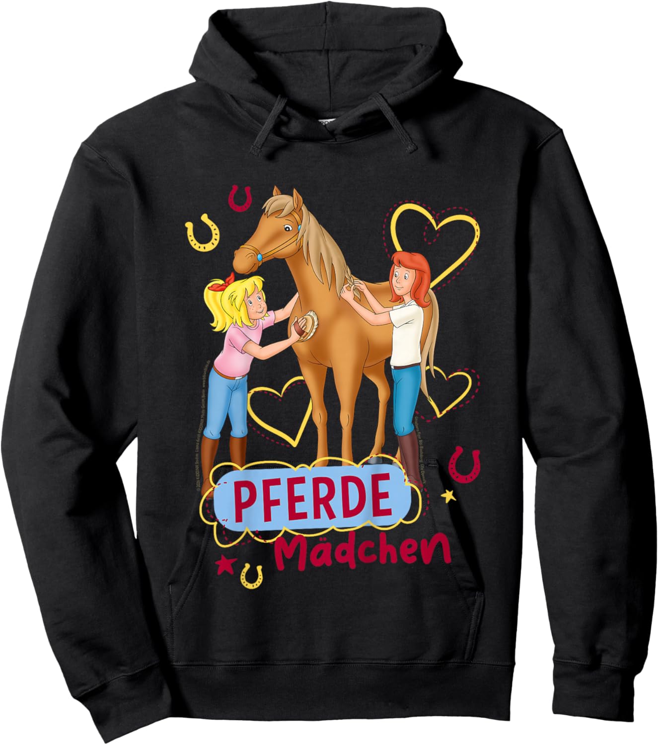Kinder Bibi & Tina - Pferde Mädchen Hoodie - Hoodie | Black