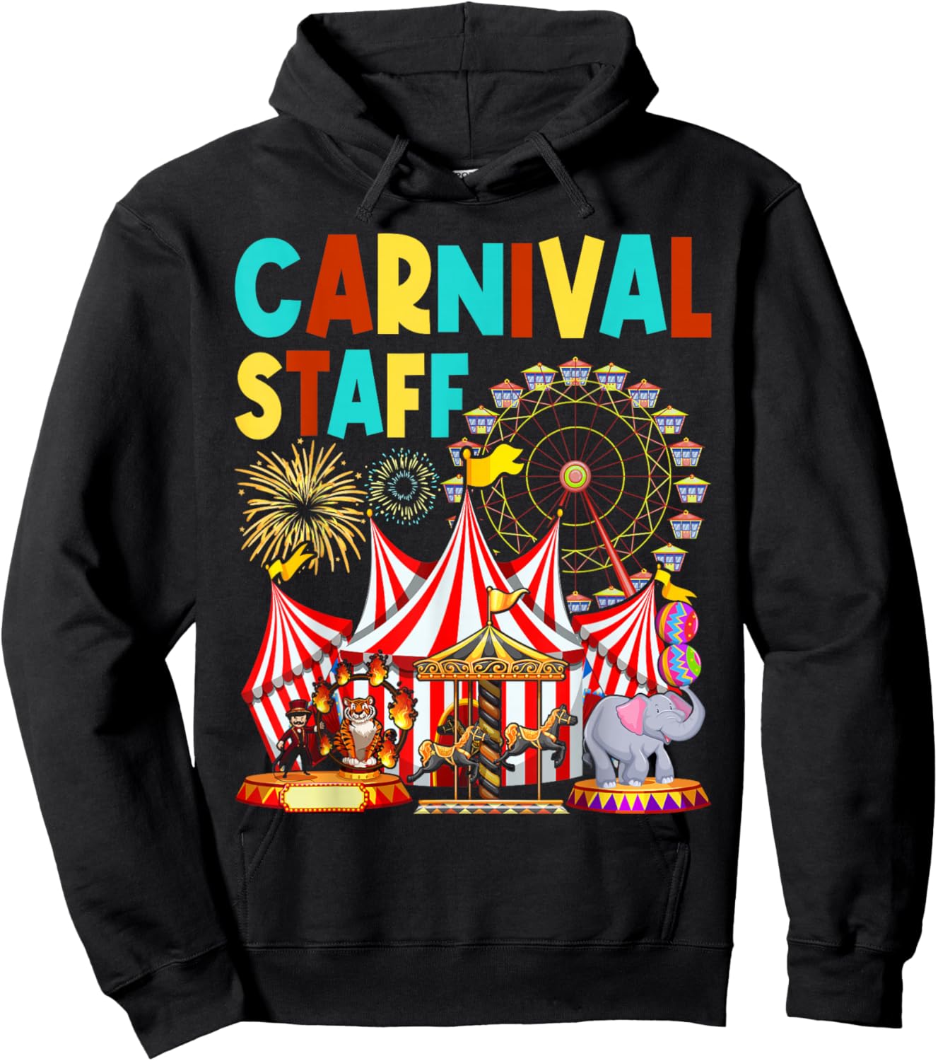 Circus Carnival Staff Birthday Party Ring Master Costume Hoodie - Hoodie | Black