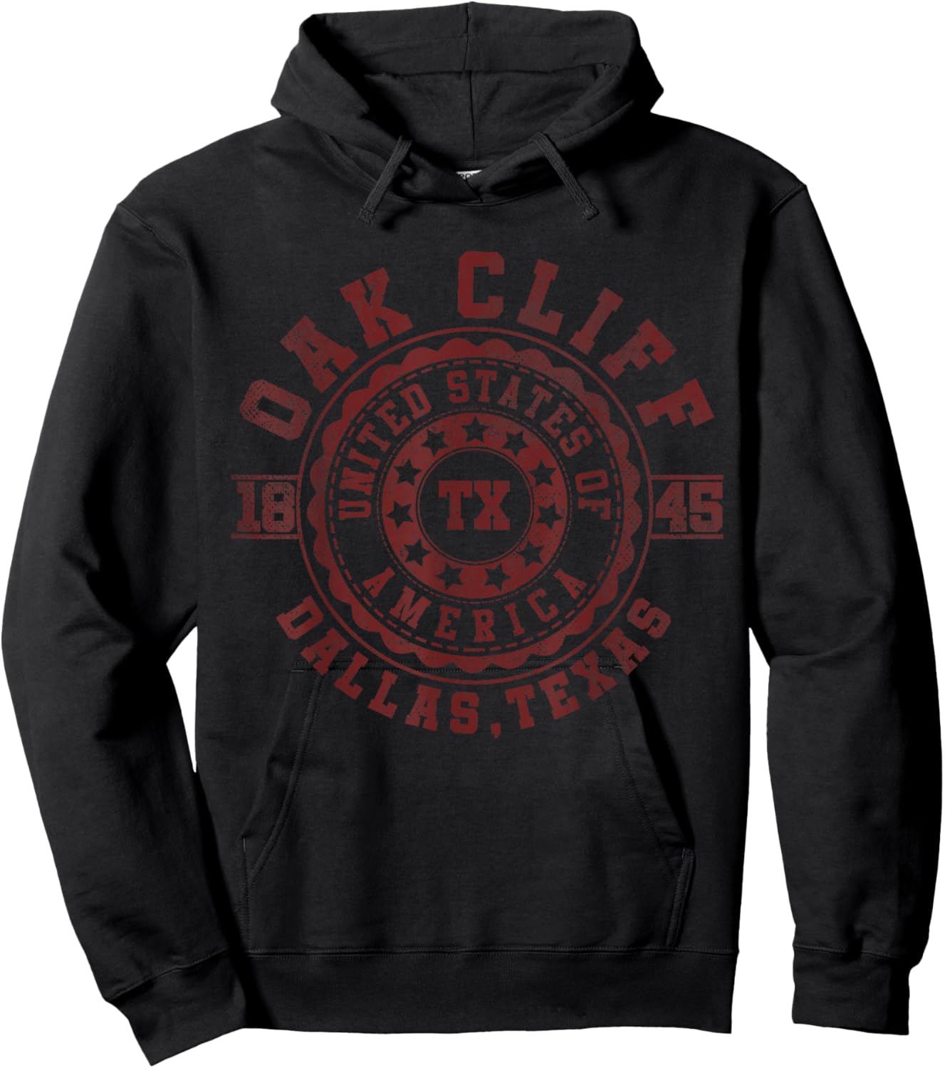 Oak Cliff Dallas TX | Texas | Vintage City Apparels Hoodie - Hoodie | Black