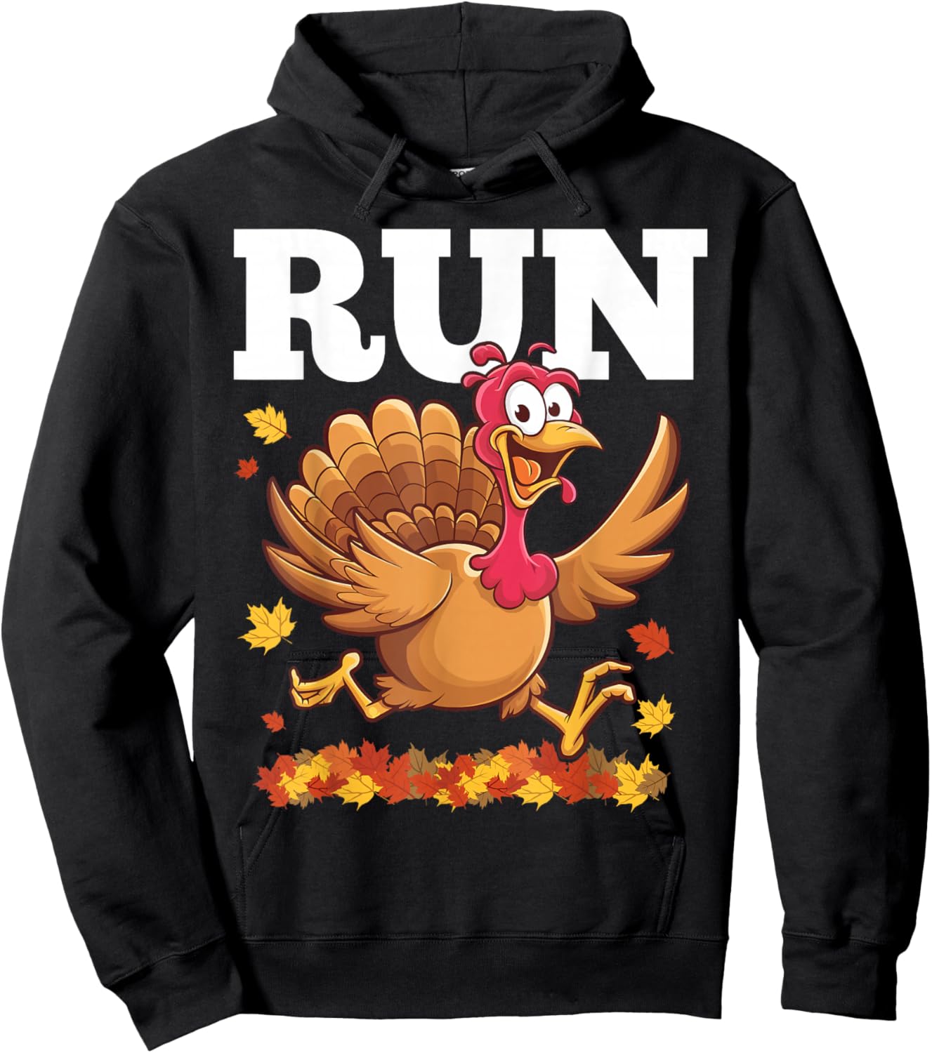 Turkey Run Costume Thanksgiving Running Turkey Trot Hoodie - Hoodie | Black