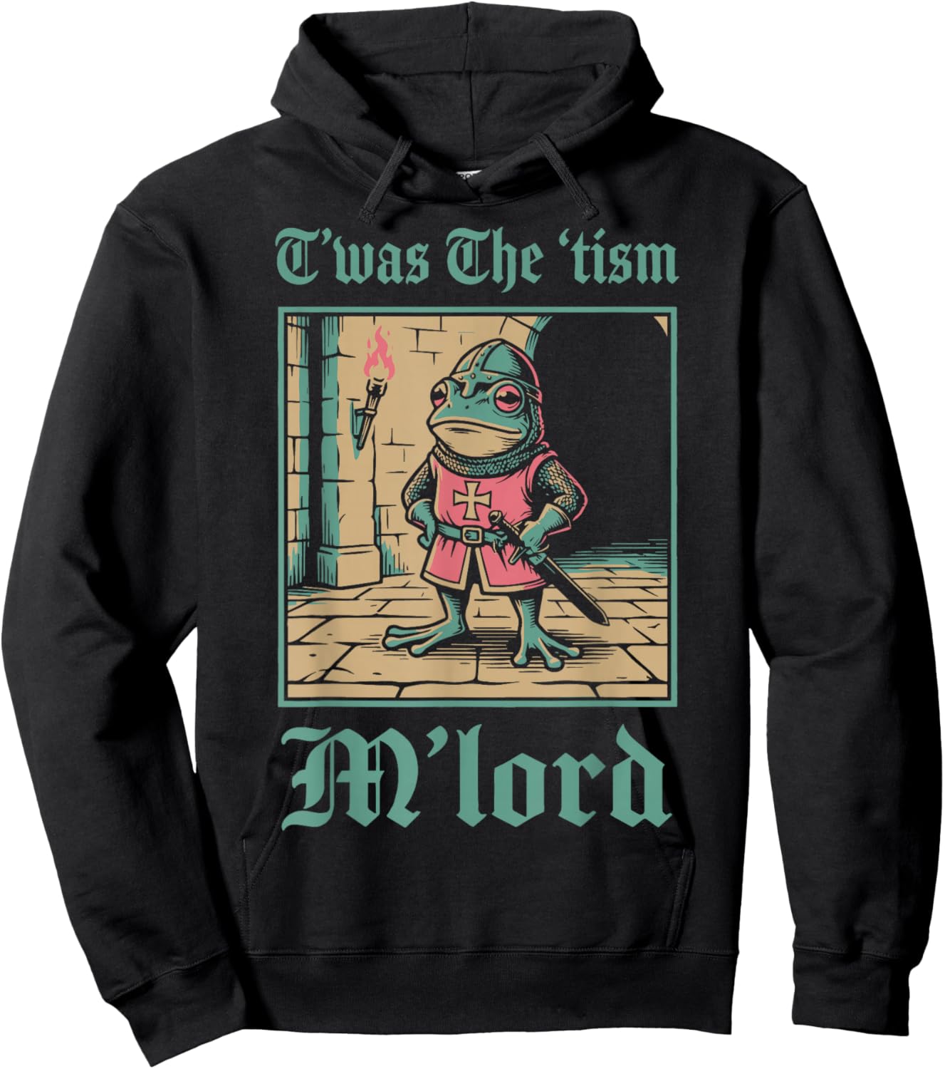 T'was The 'tism M'lord Frog Hoodie - Hoodie | Black
