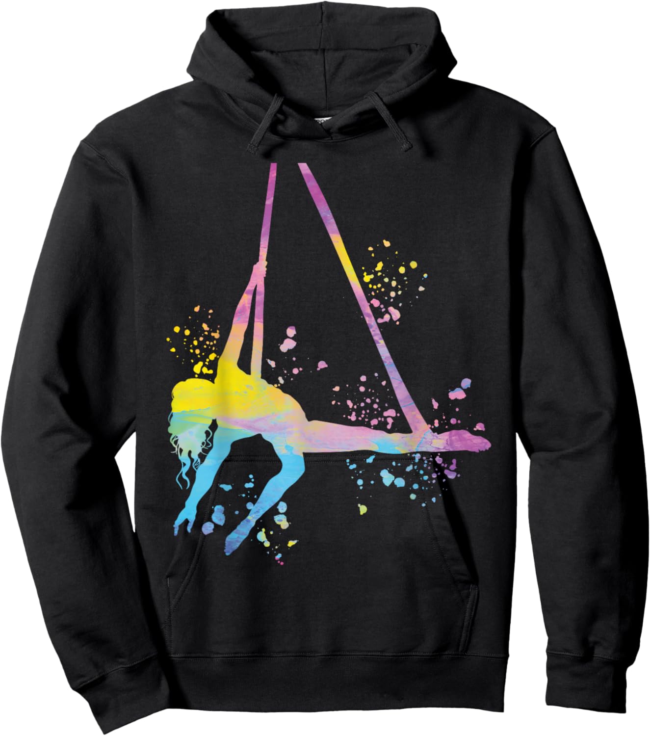 Aerialist Colorsplash Aerial Yoga Kids Aerial Silk Hoodie - Hoodie | Black