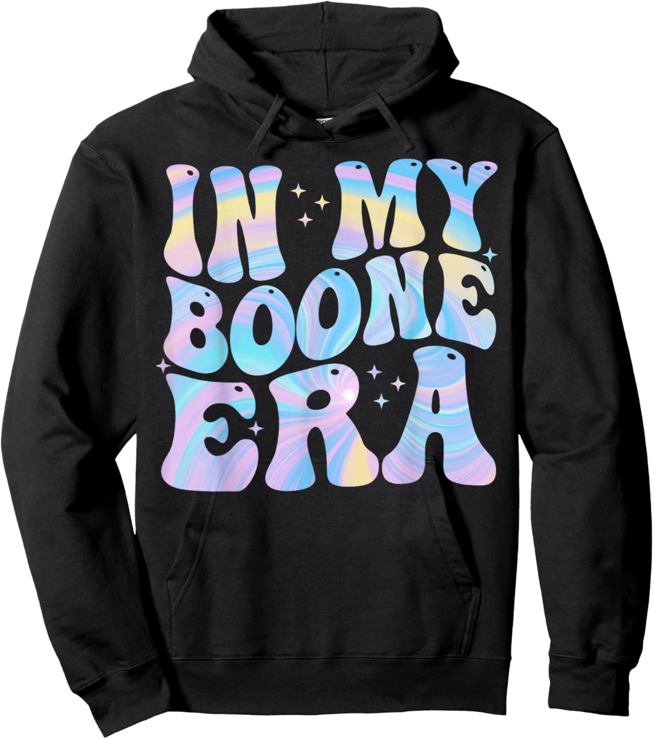 in My Boone Era Funny Boone Heart Men Women Kids Groovy Hoodie - Hoodie | Black