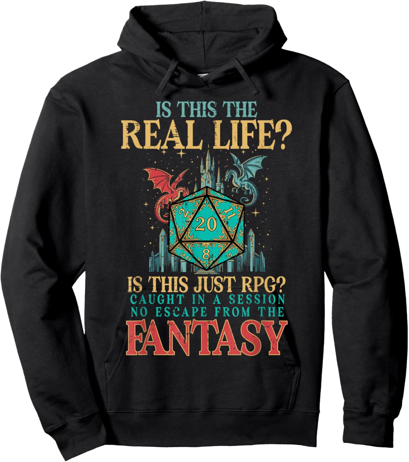 Gaming is This Real Life Or Fantasy Funny Gamer Boys Kid Men Hoodie - Hoodie | Black