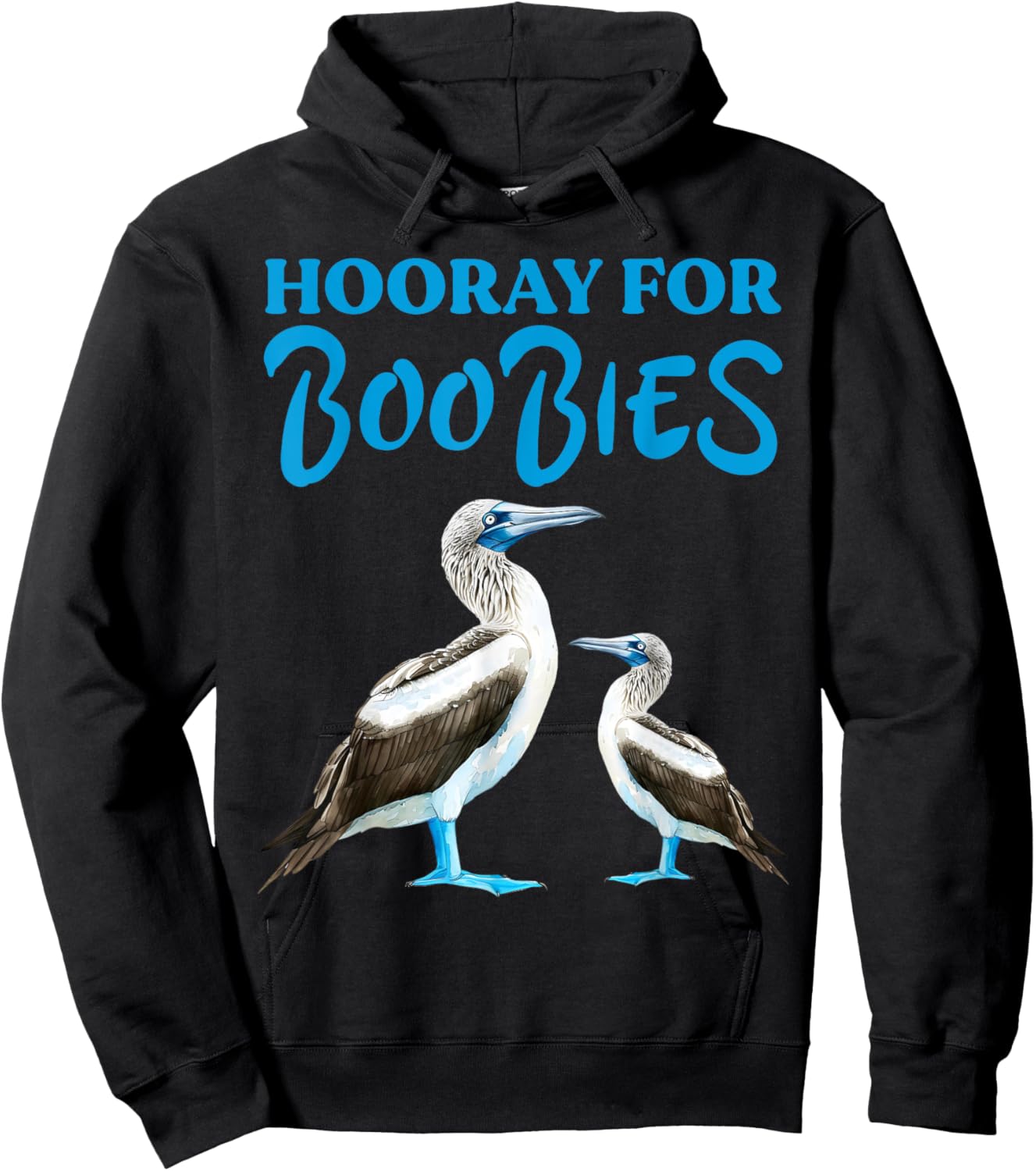 Hooray For Boobies Blue Footed Boobies Sea Birds Hoodie - Hoodie | Black