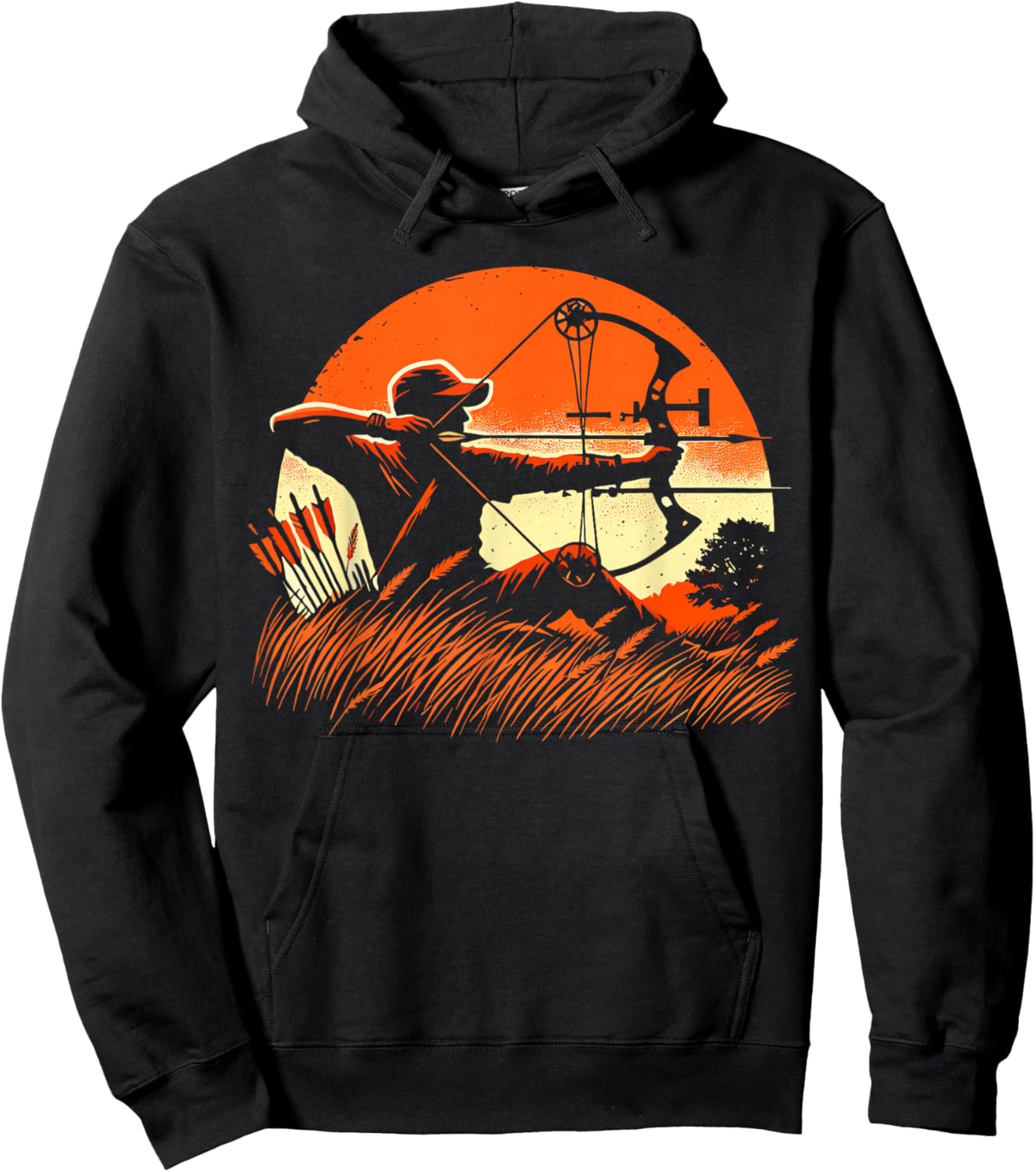 Archery Bow Hunter Deer Mule Elk Bow Hunting Hoodie - Hoodie | Black