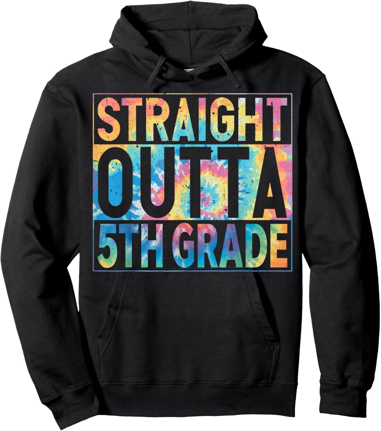 Straight Outta 5th Grade Graduate Class 2026 5th Grade Funny Hoodie - Hoodie | Black