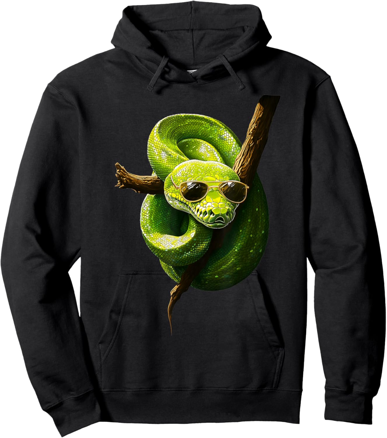 Green Tree Python Owner Reptiles for Snake Lover Hoodie - Hoodie | Black