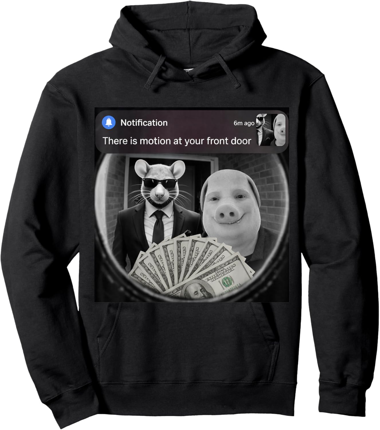 Funny Tim Cheese and John Pork with Motion Meme Hoodie - Hoodie | Black