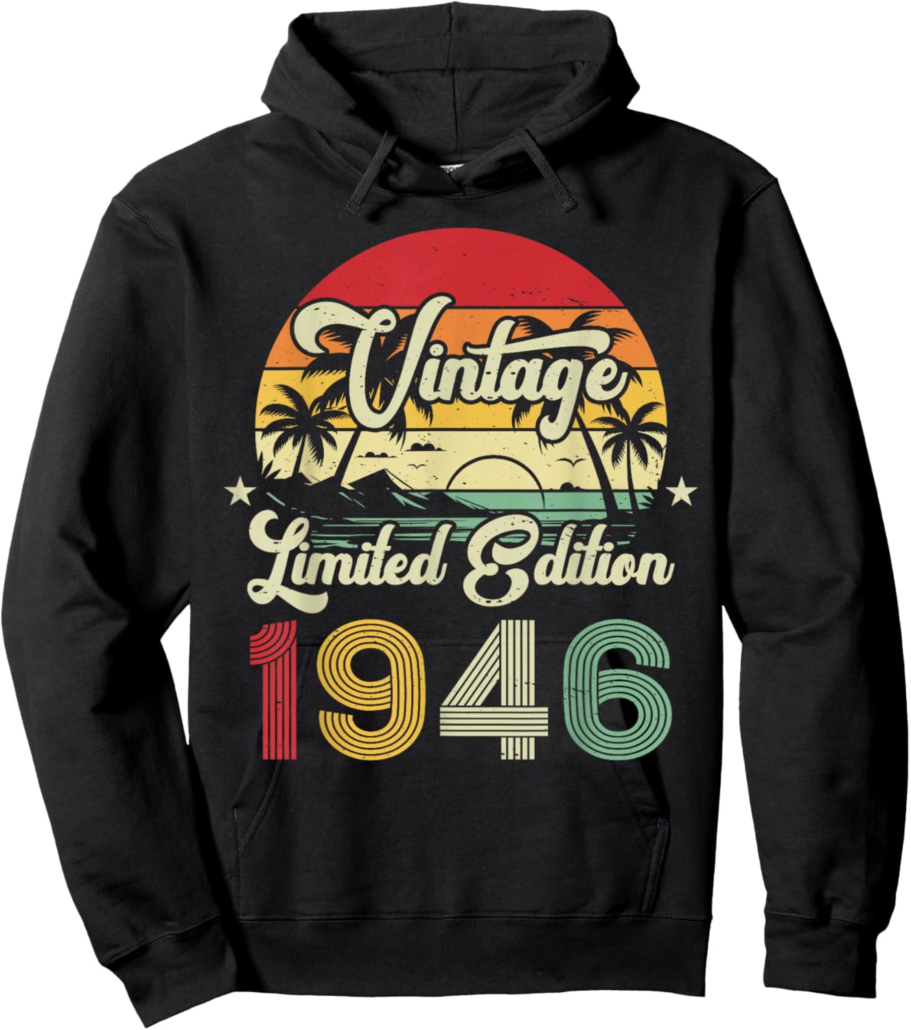80th Birthday Vintage 1946 80yr Old Hoodie - Hoodie | Black