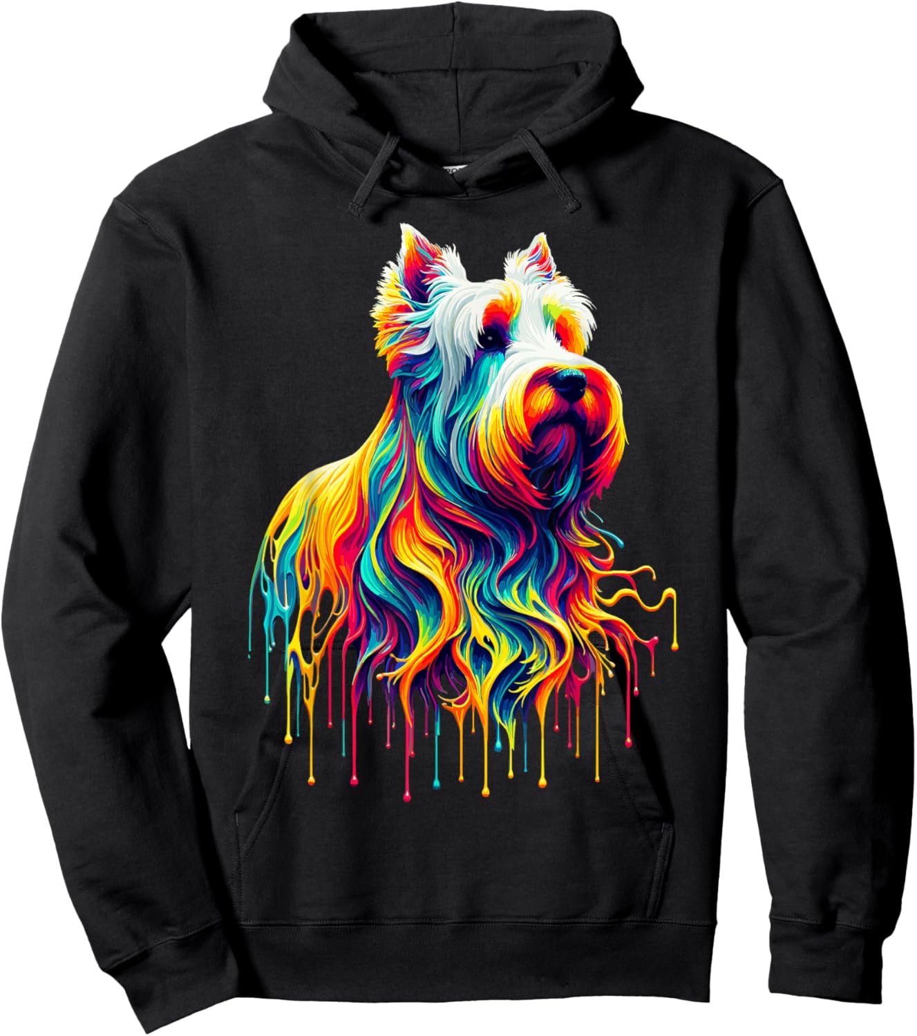Dripping Paint Art Scottish Terrier Scottie Terriers Hoodie - Hoodie | Black
