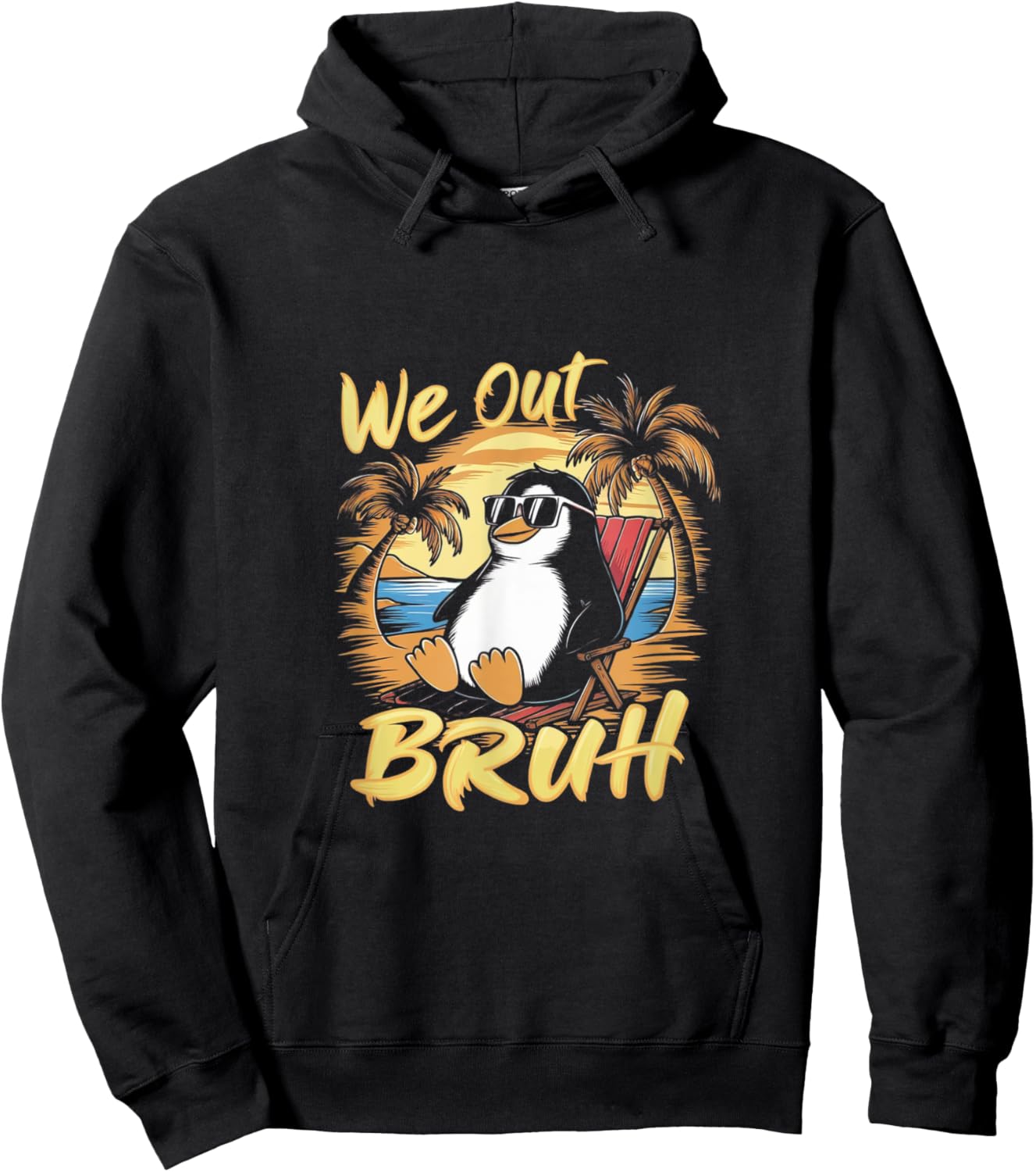 Bruh We Out teachers Cool Penguin Happy End OF School year Women Hoodie - Hoodie | Black