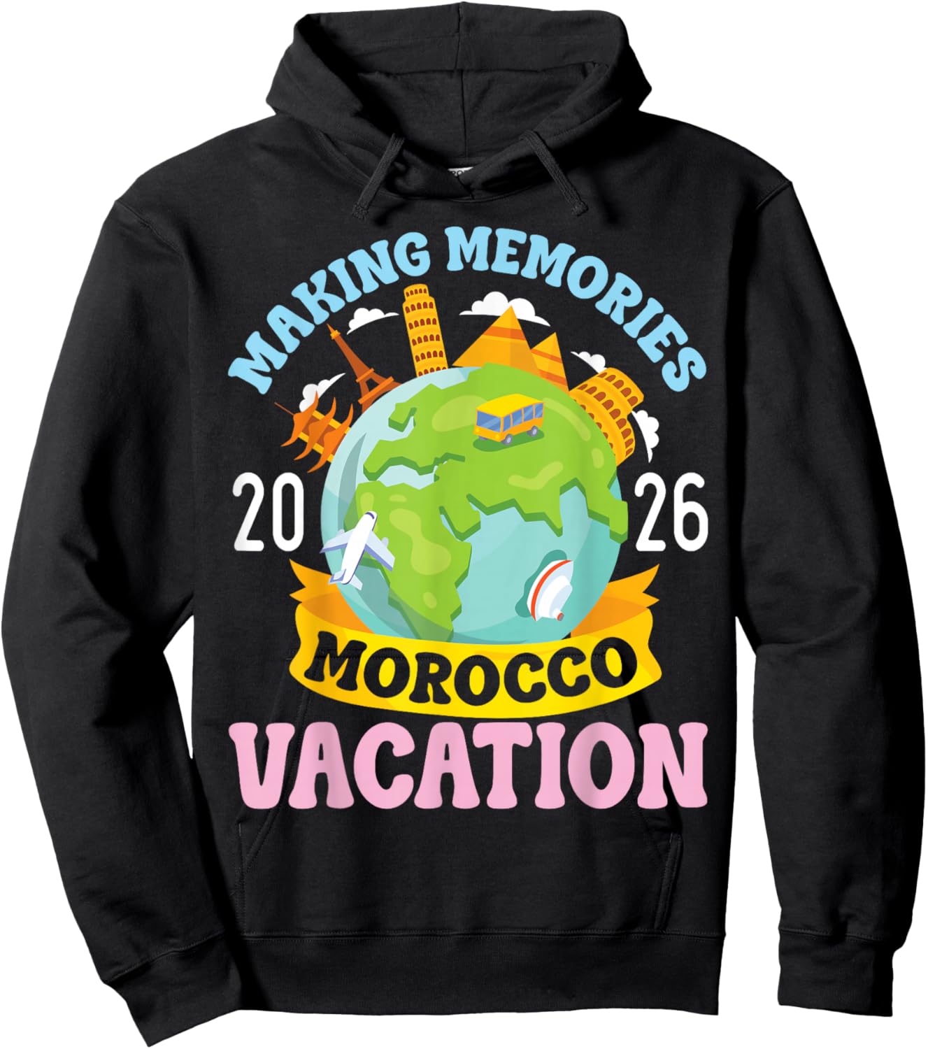 Morocco Vacation 2026 Travel Making Memories Family Trip Hoodie - Hoodie | Black