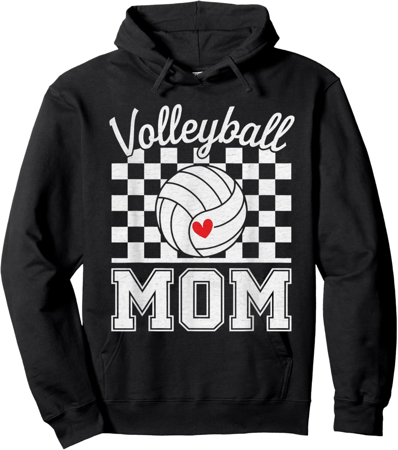 Groovy Volleyball Mom Mother Volleyball Mom Hoodie - Hoodie | Black