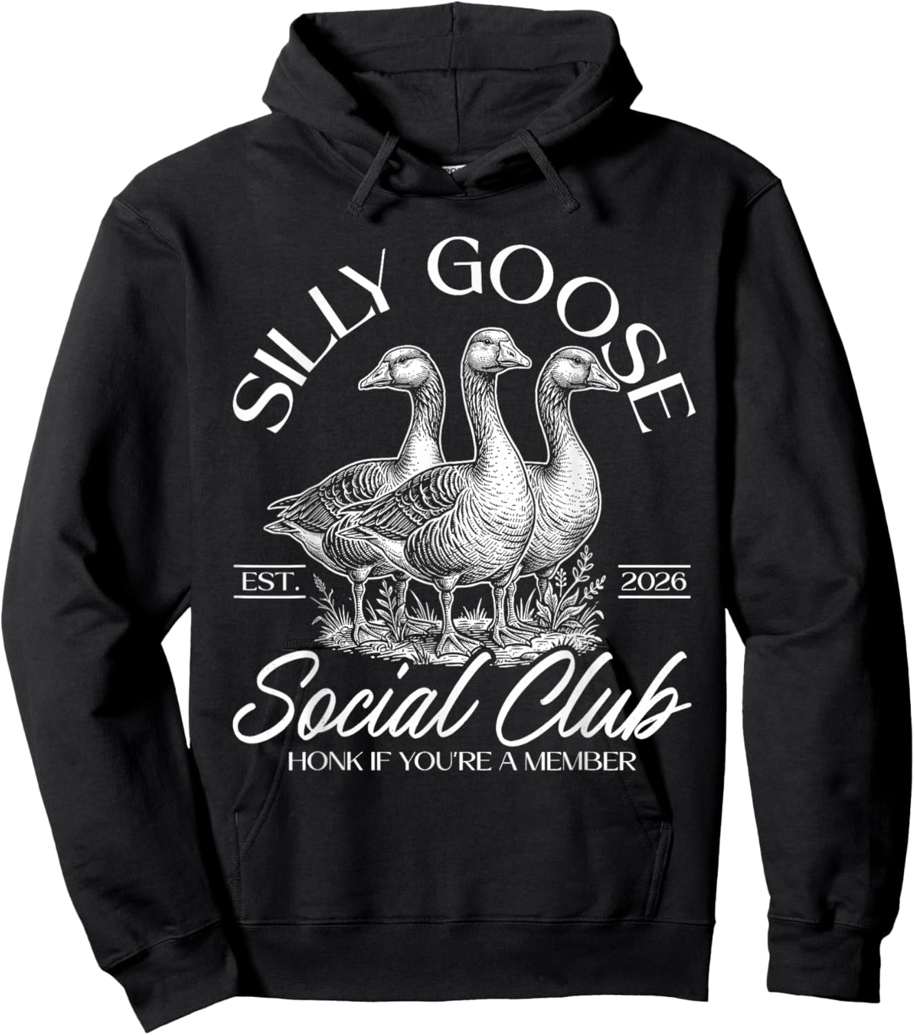 Silly Goose Social Club Honk If Youre A Member Hoodie - Hoodie | Black